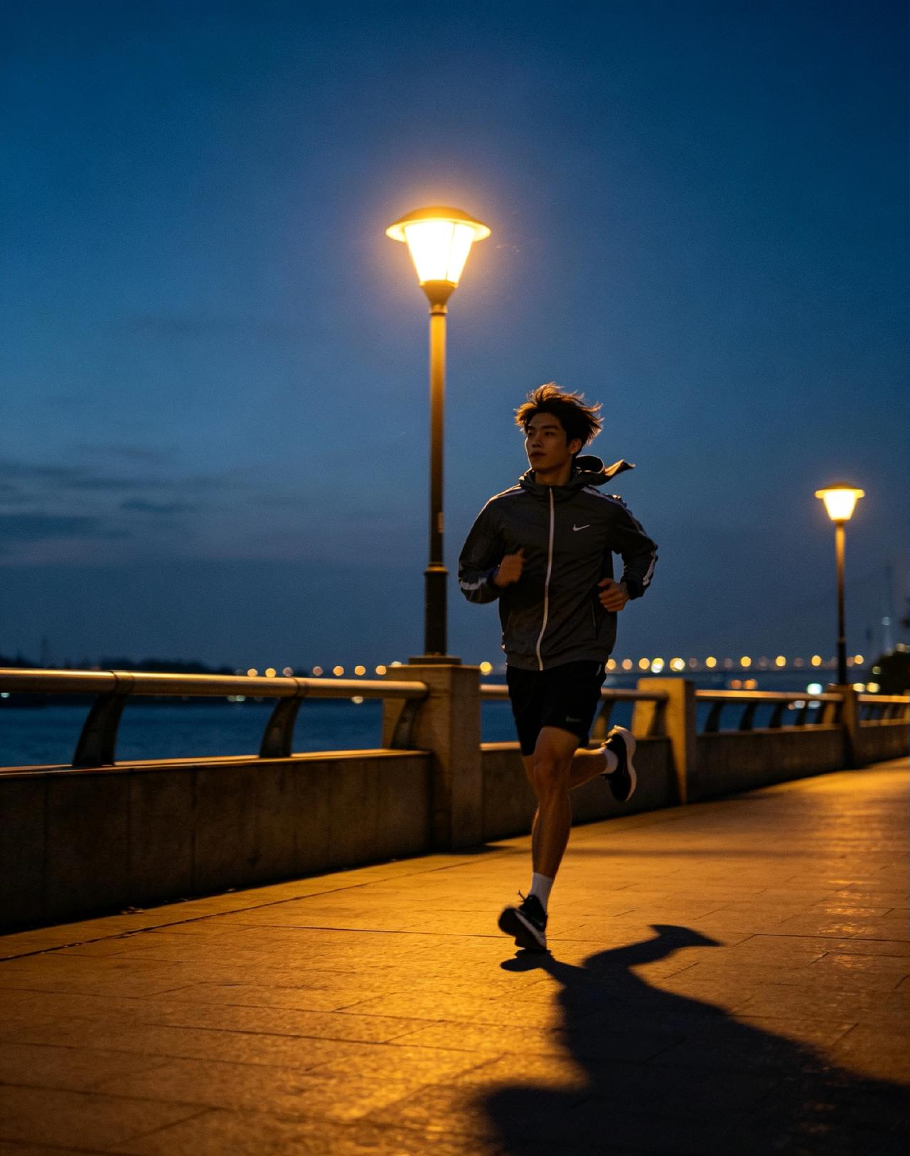 三公里夜跑收官，用脚步治愈一天所有疲惫🌙
夜跑解压 运动打卡