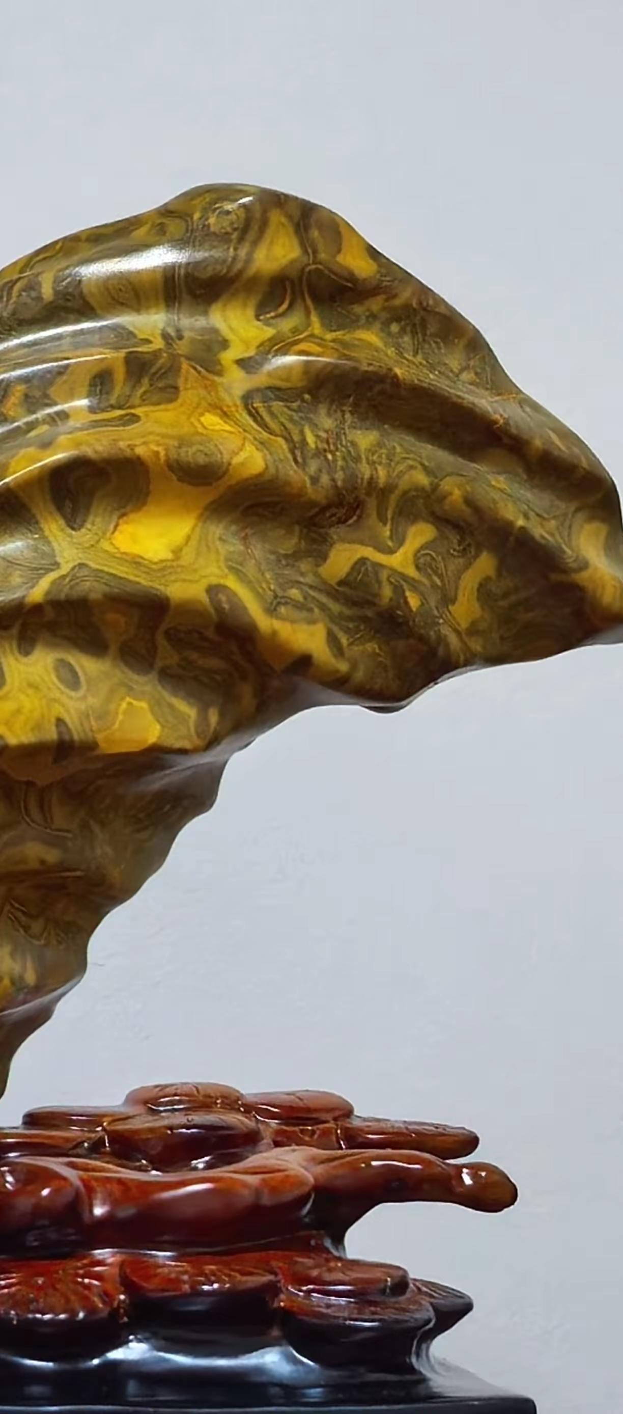 《星河灿烂 .草花纹》北丹石一级珍品 鸡
