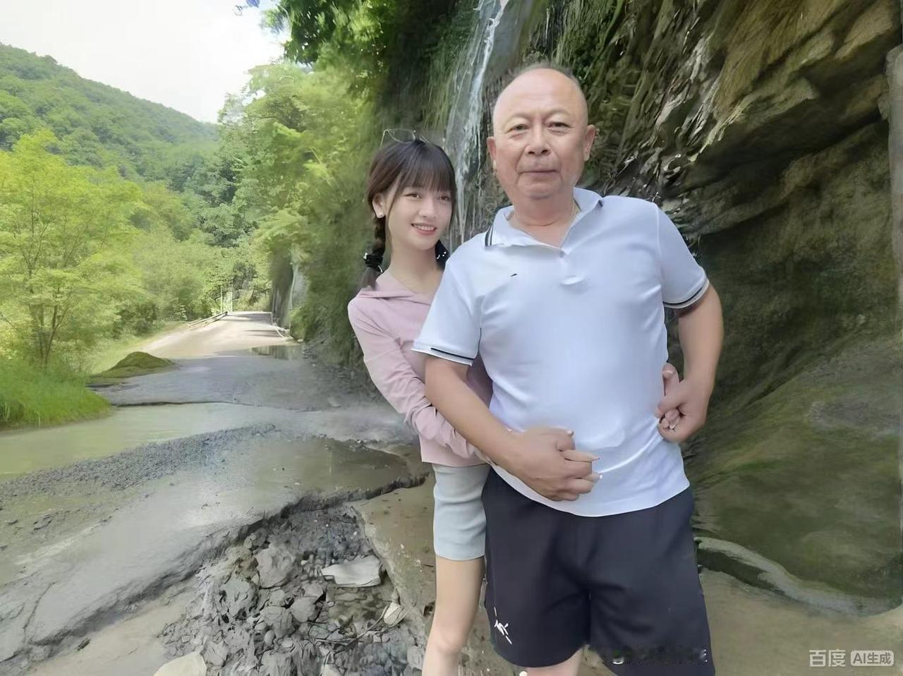 昨晚在南山公园遛弯儿，前面不远处有一老人搂着个着女孩子在溜达，年龄像是祖孙俩，做