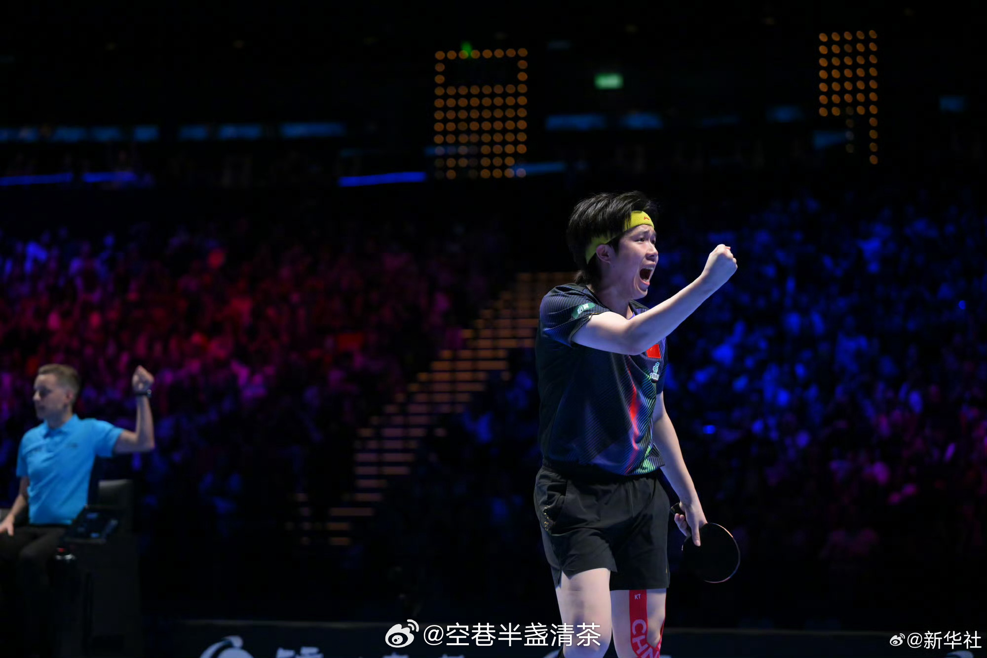 王楚钦说我也是第一次进世界杯决赛恭喜王楚钦，希望王楚钦圆梦奔跑吧少年