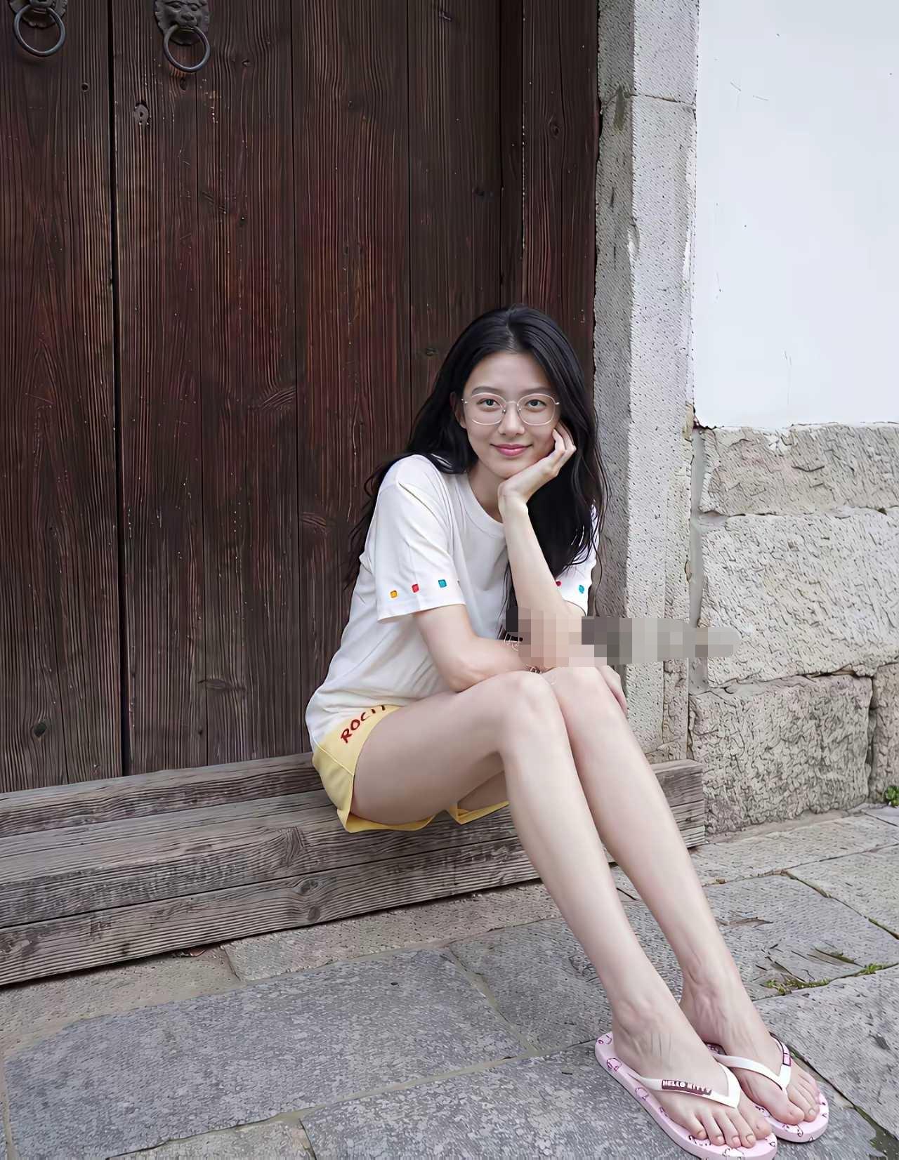 虽出身农村，没有城里人的浓妆艳抹，没有城里人穿着洋气。仅有朴素无华的穿着，还有一