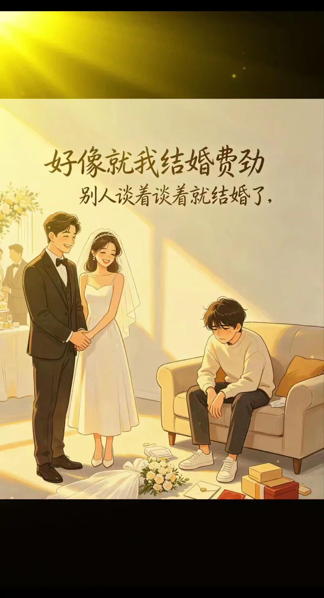 好像就我结婚难，别人谈着谈着就结婚了。治愈系文字 治愈系手写文案 总有一句话戳心