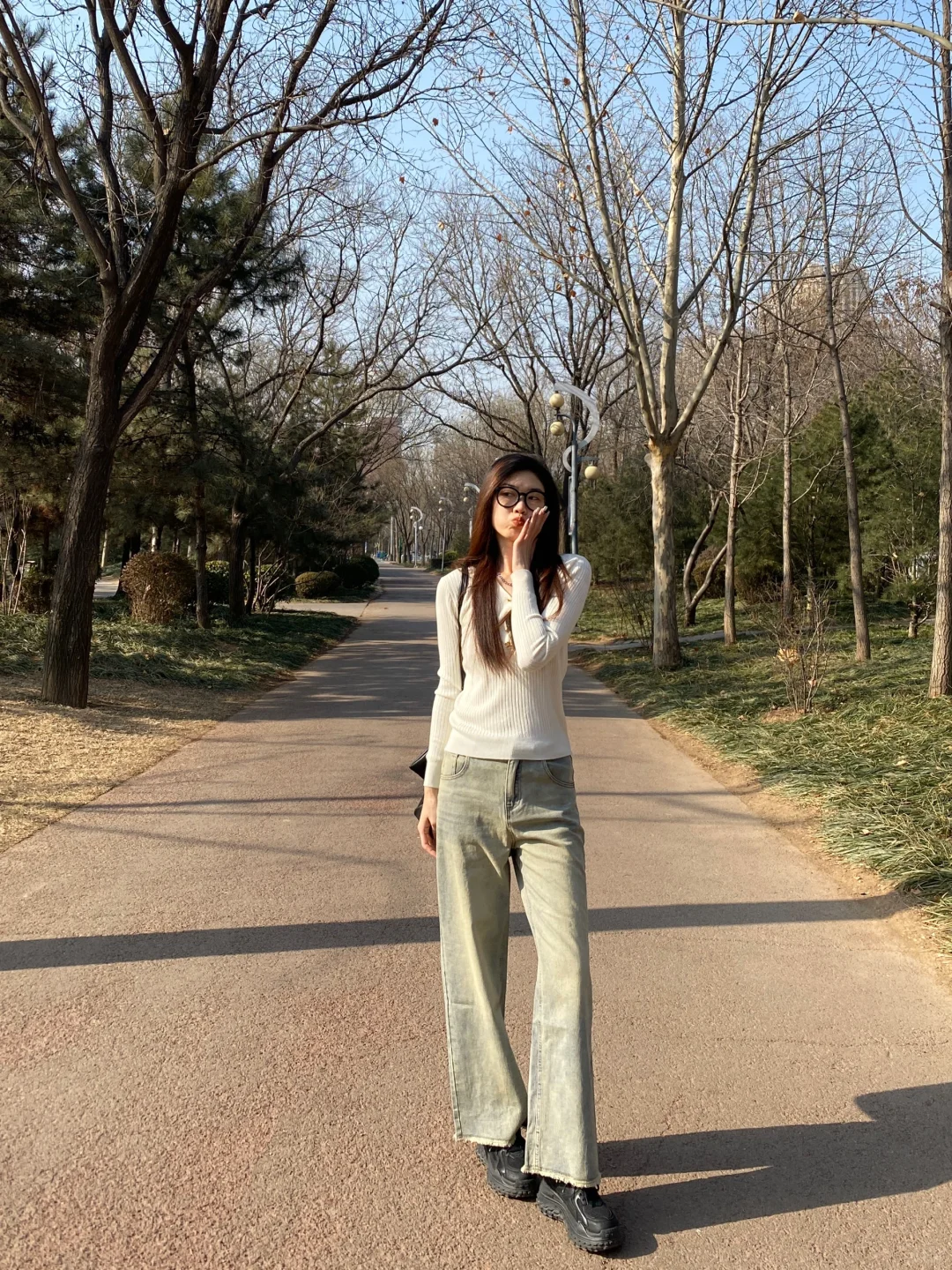 针织衫+阔腿裤👖早春穿这套也太温柔了啊🤩