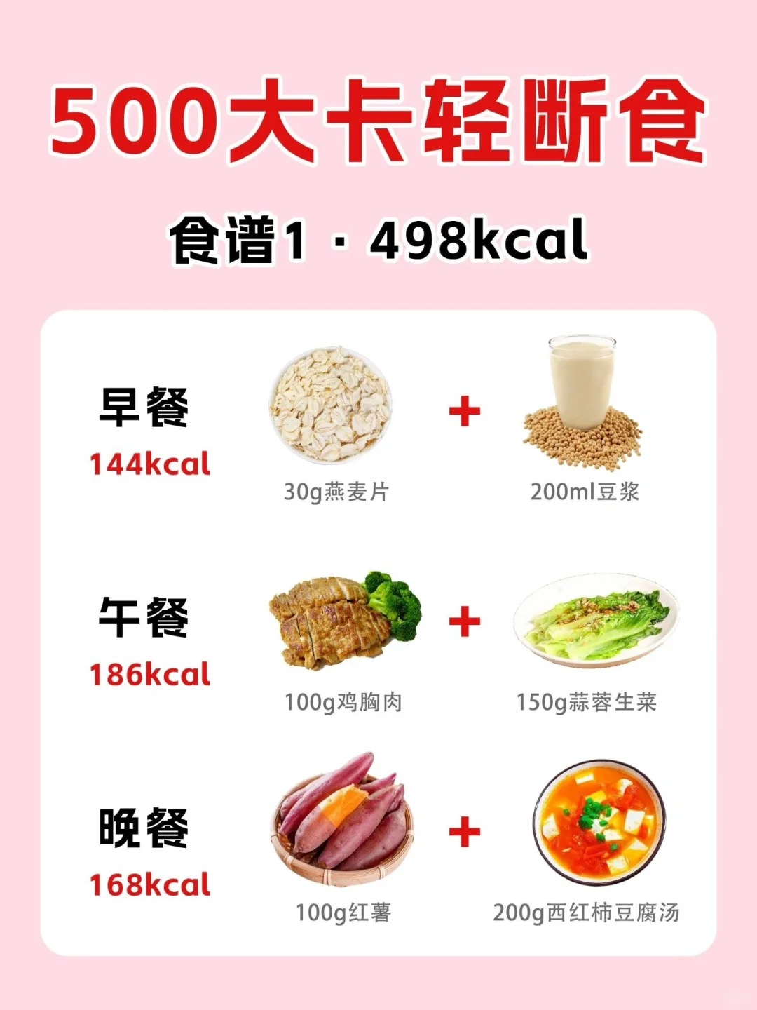 500卡轻断食食谱分享