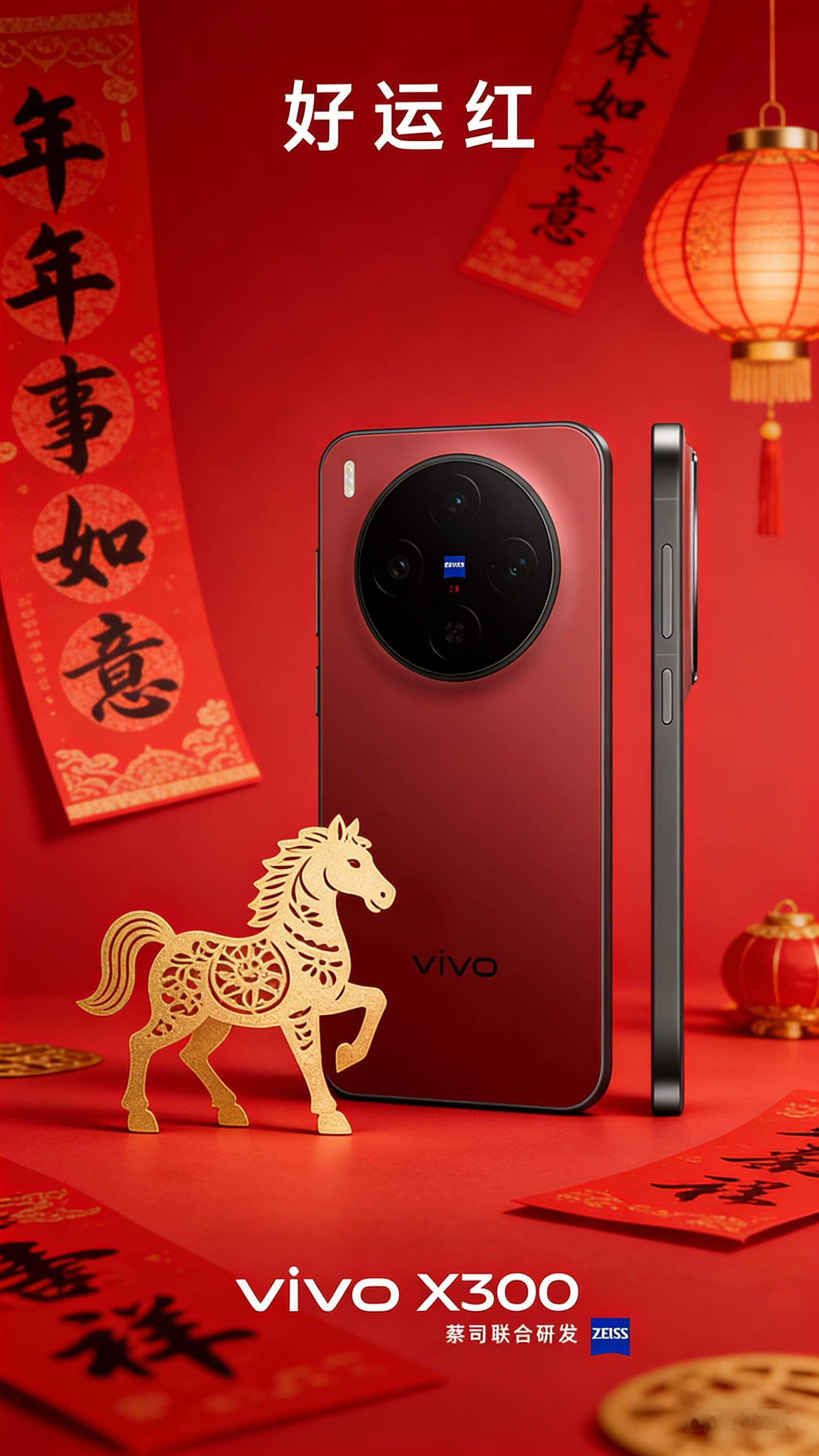 春节换机不纠结！vivo X300「好运红」直接锁死🔒 新年就要红气冲天，这配