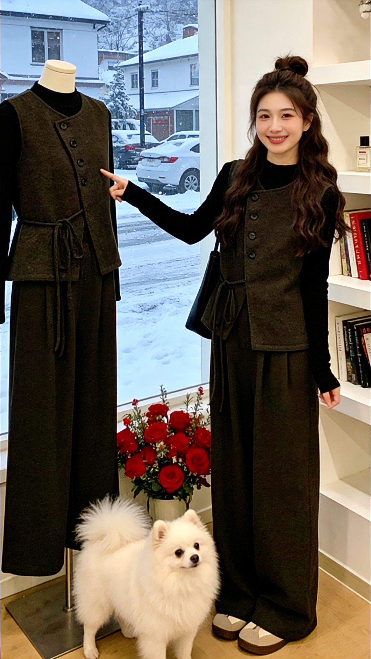 跟着Danny解锁冬日氛围感穿搭！从温暖的服装店到文艺咖啡馆，再到飘雪的街头，这