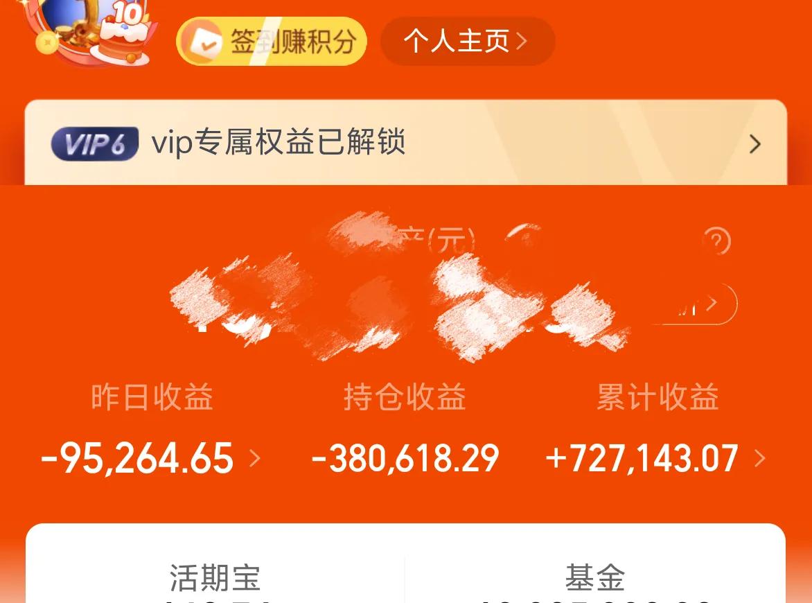 万日长投第2702天，昨天基金-9W。
还是昨天下的判断:这已经是下跌的尾声了！