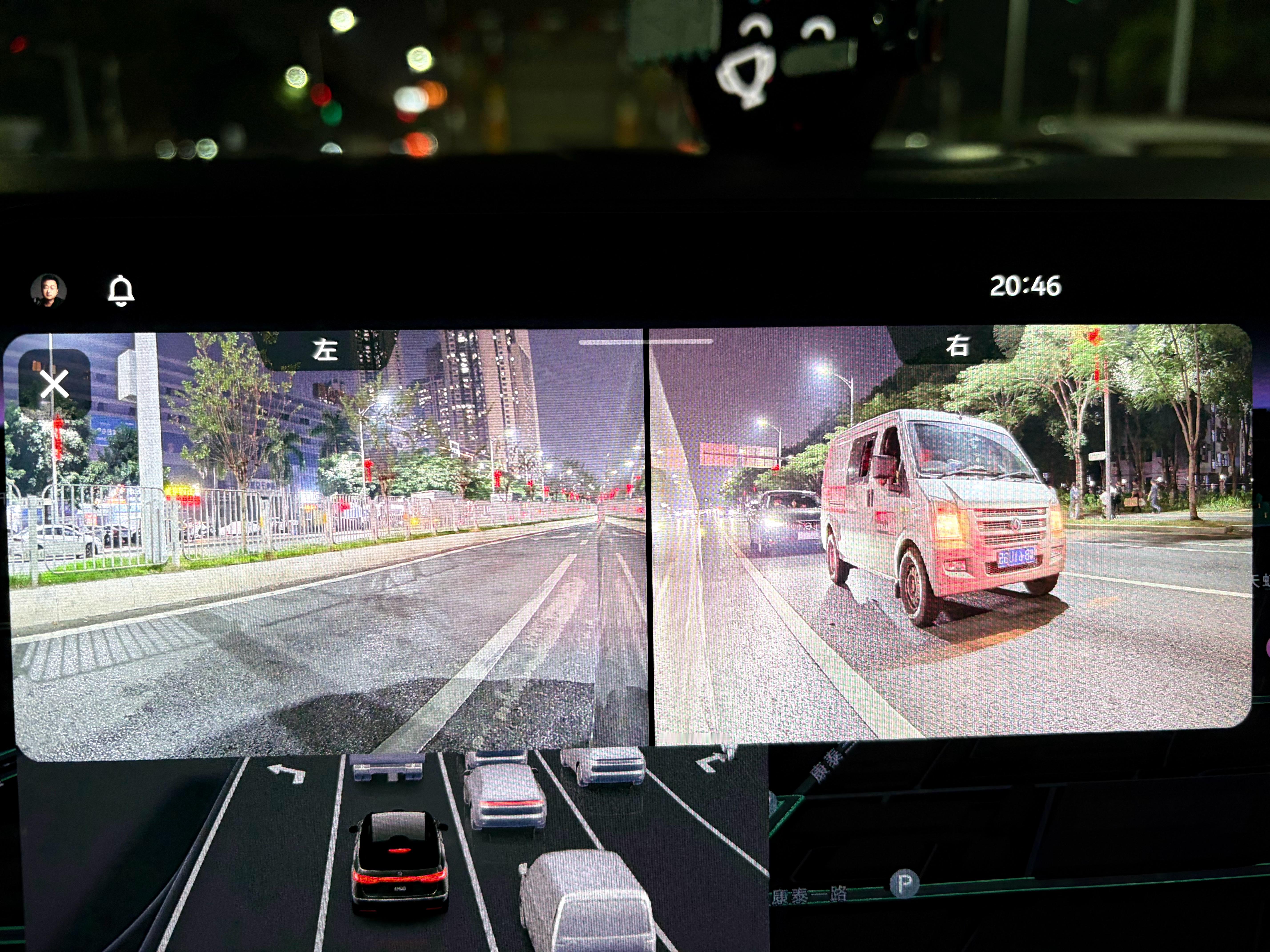 NT3.0内外后视镜电子影像，这个很值得夸一下 清晰+高亮度+低延迟，无论夜有多