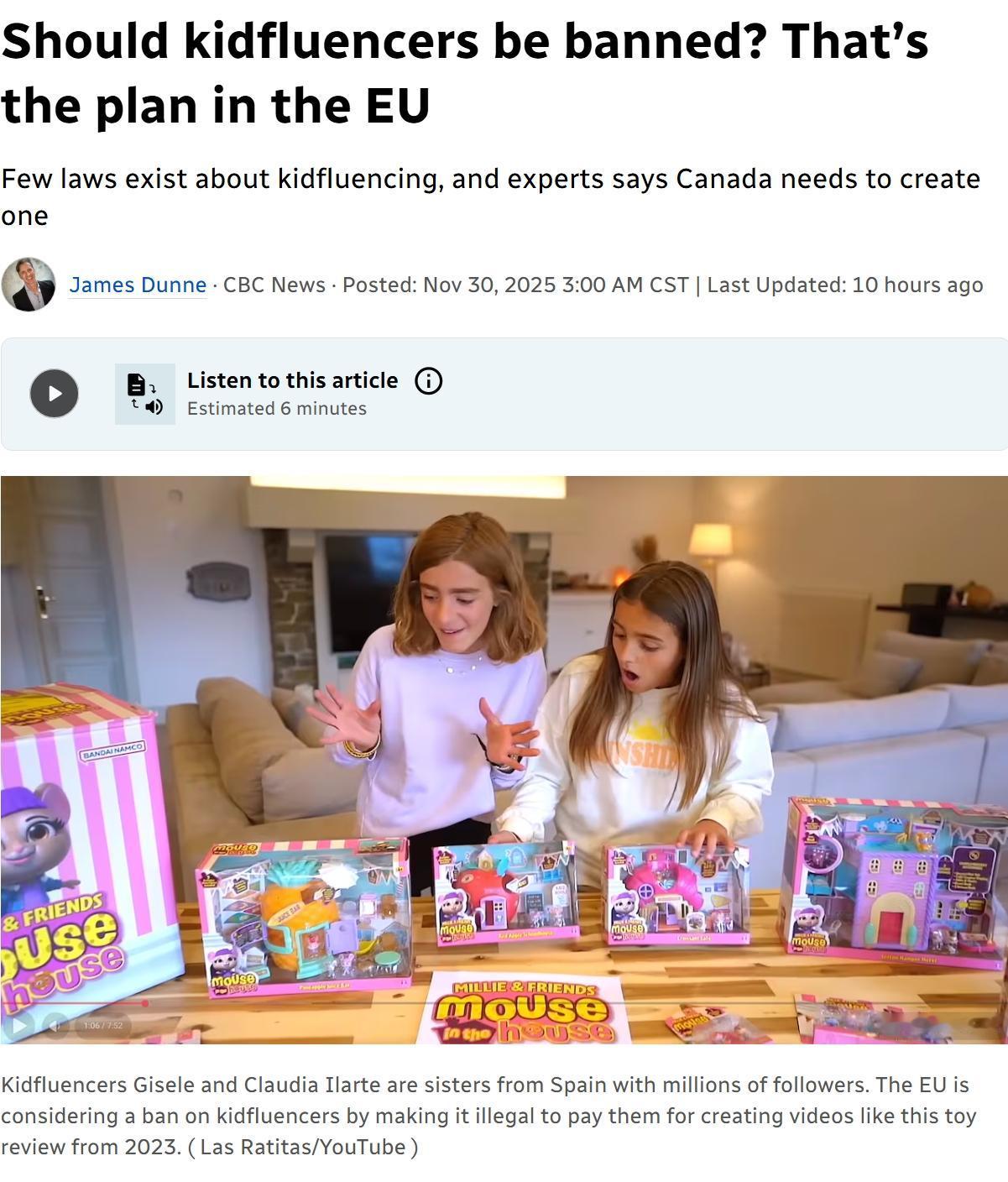 欧盟计划对儿童网红实施监管
随着网红市场的蓬勃发展，一些国家和地区政府正在响应日