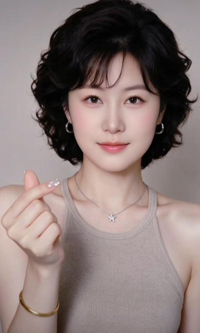这位小姐姐在比“耶”手势。