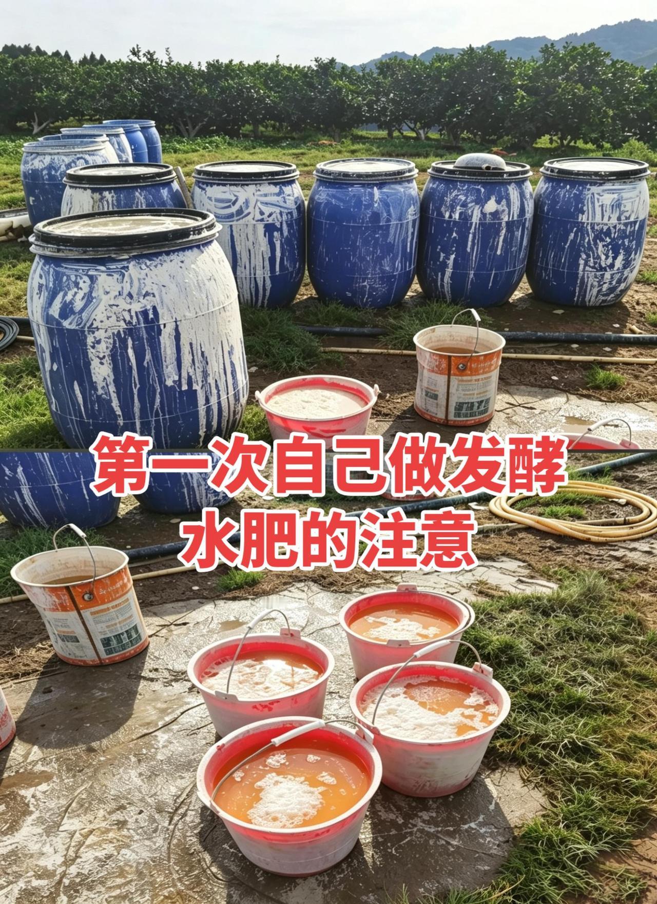 1.咱们做发酵水肥的时候一定要留有20%的空间防止发酵过程中溢出，因为做发酵过程