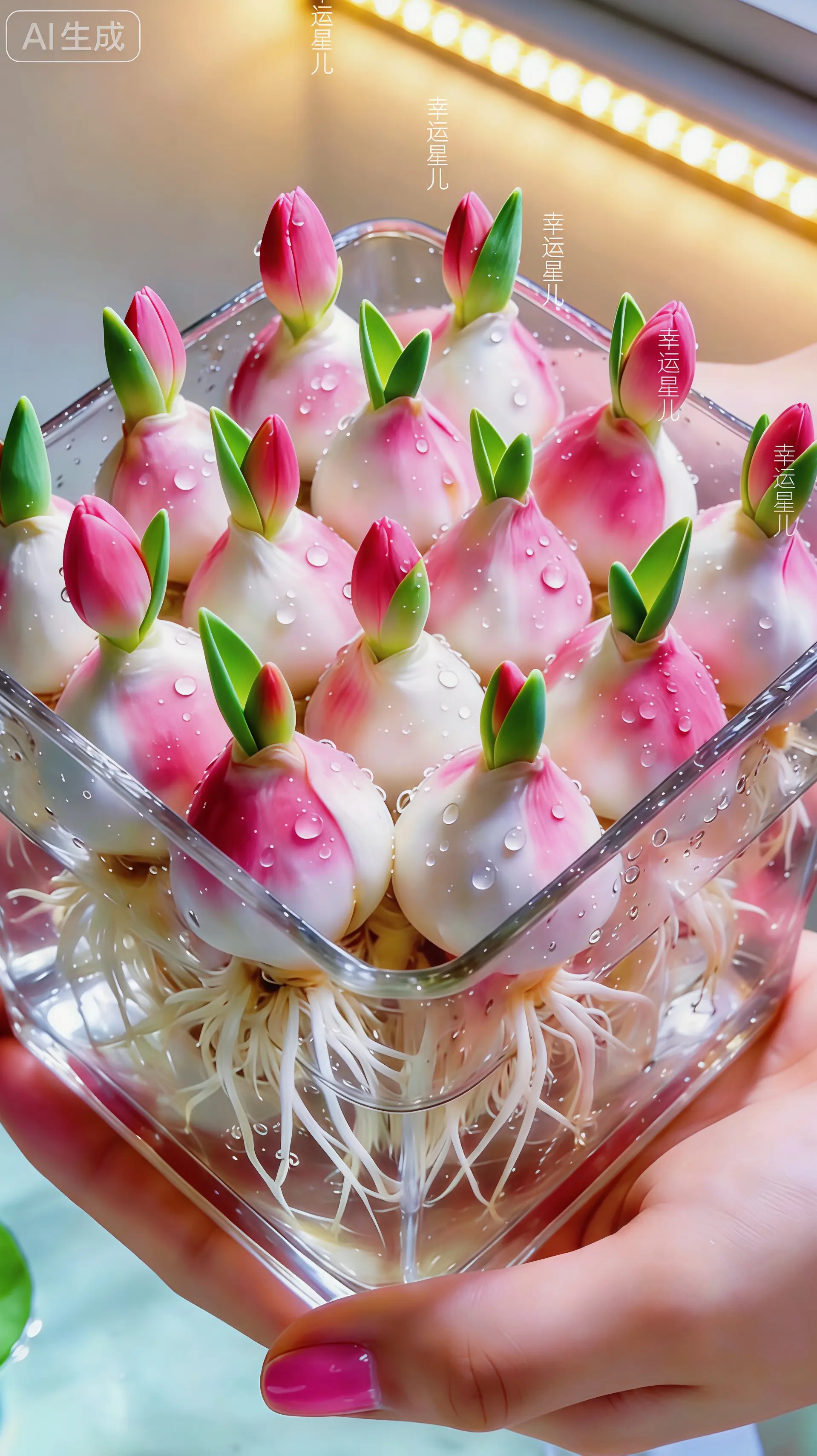 清浅一汪，澄澈入心。 水培郁金香不沾尘俗， 只在安静时光里，慢慢舒展...