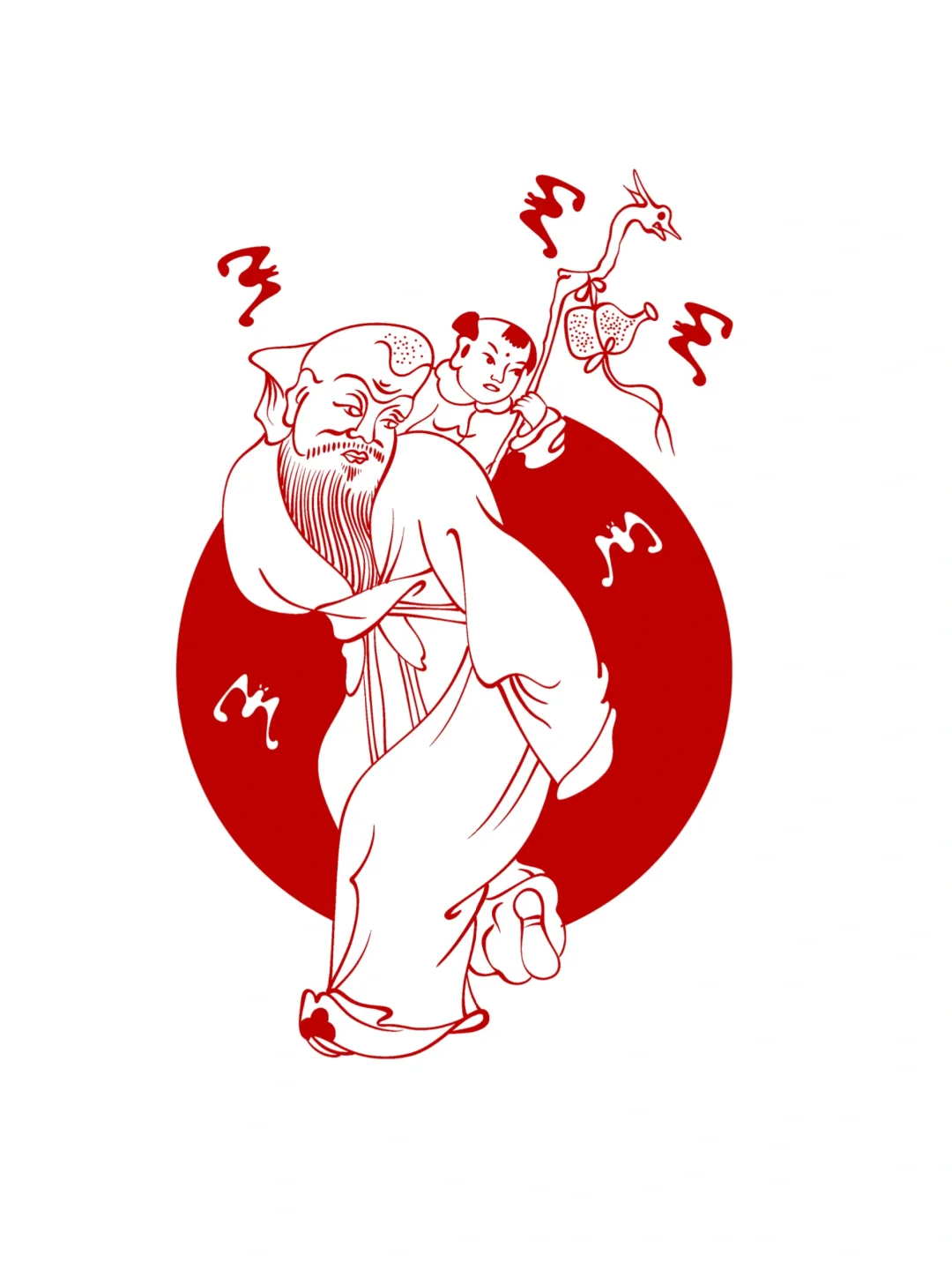 传统图案·祖孙福寿