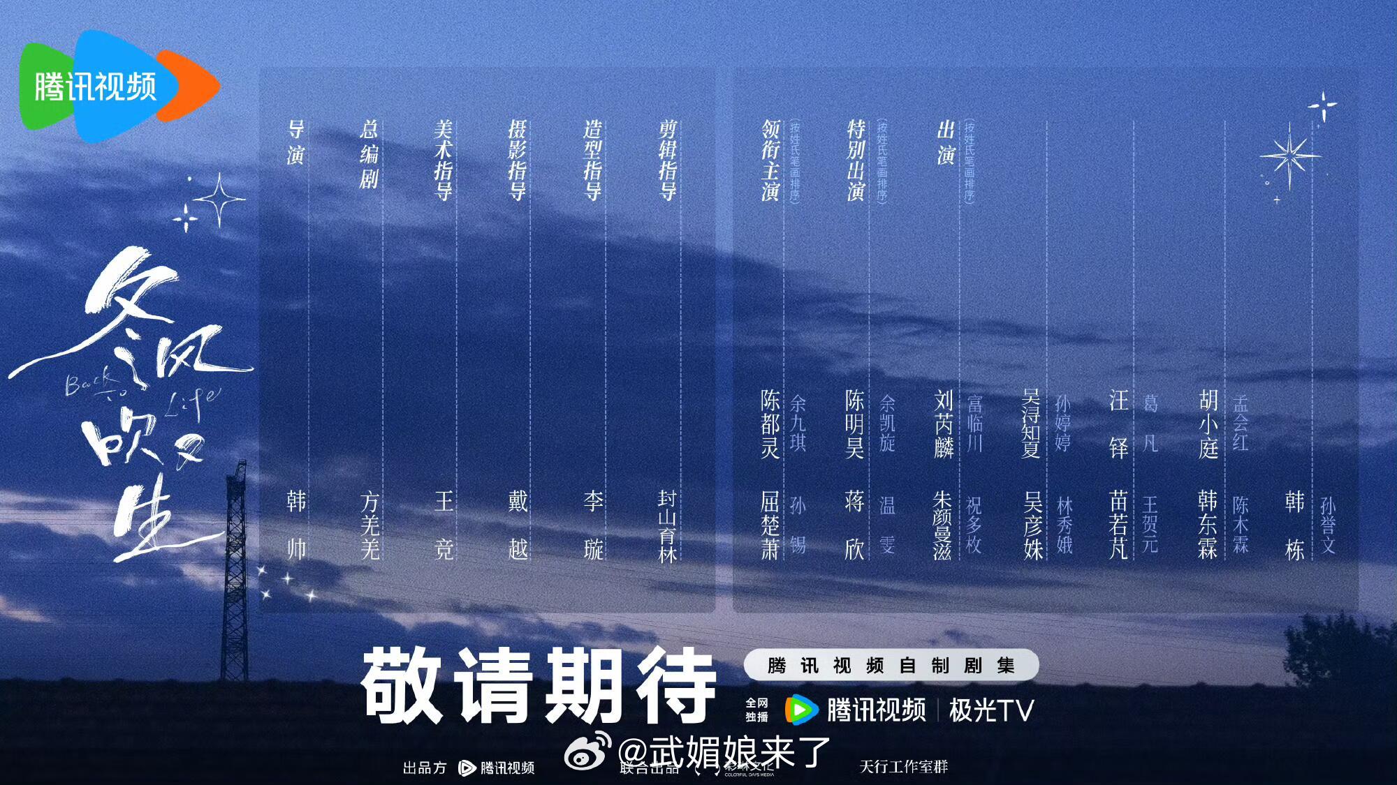 陈都灵新剧《东风吹又生》开机全阵容官宣 