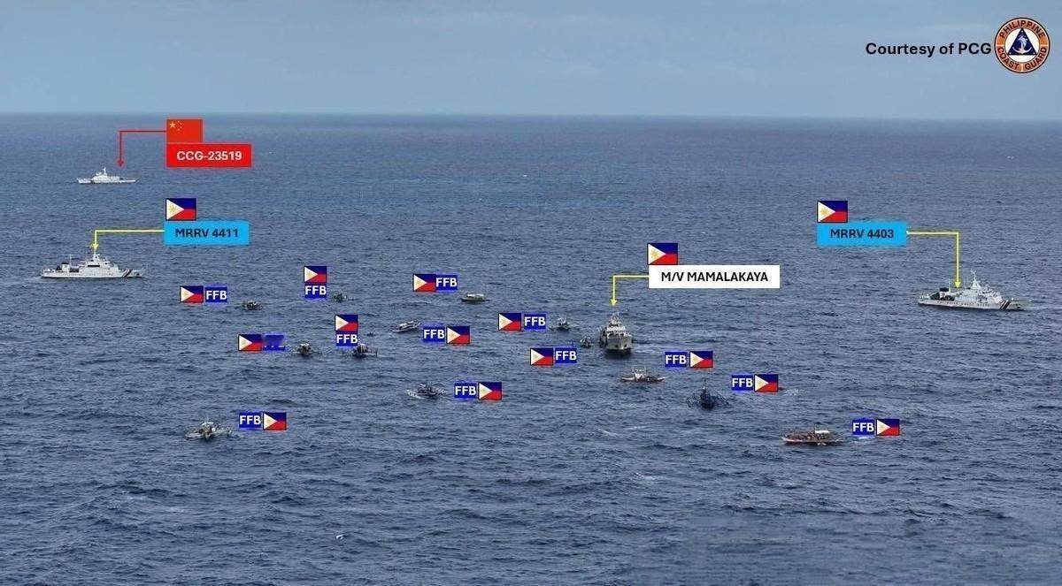 菲律宾渔船擅自进入仙宾礁，中方水炮果断还击，菲方3人受伤
近期，菲律宾在南海仙宾