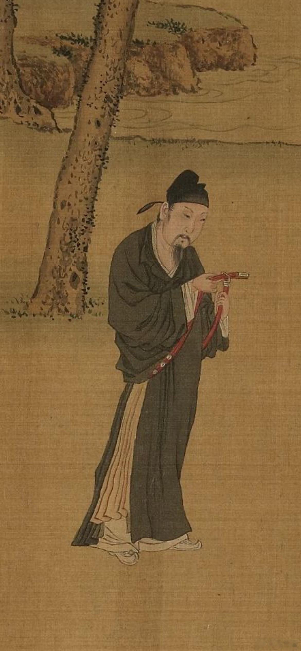 正在扣红鞓单䤩尾革带 ​​​