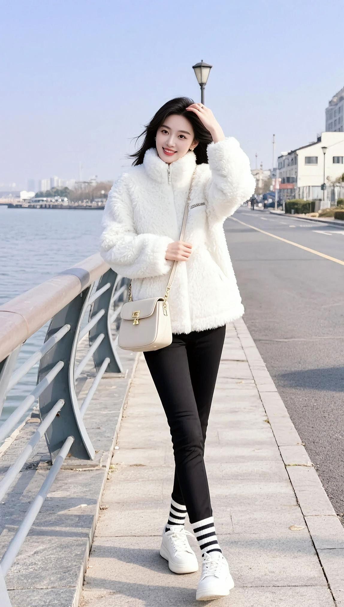 AI湖畔生活照  抖音ai创作