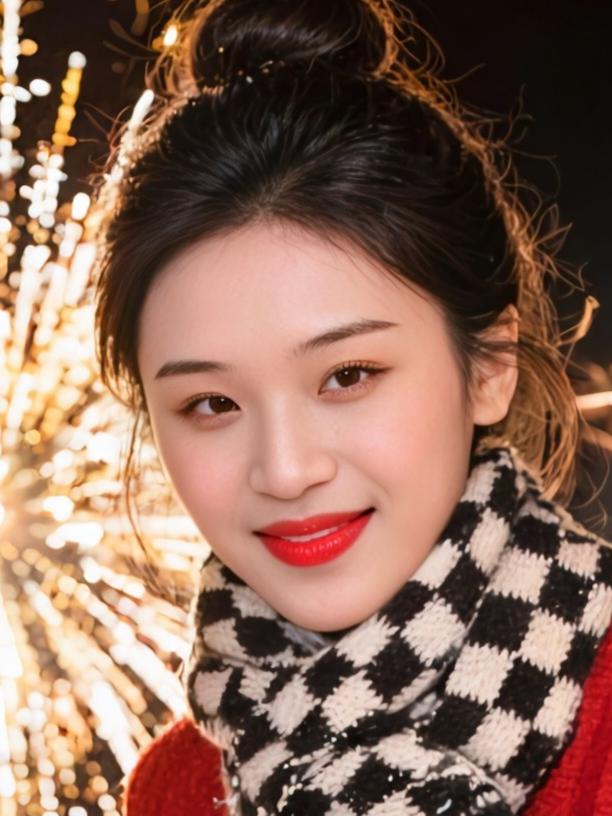 什么样的女生充满魅力?
星芒入眸凝琥珀，
流光顾盼惹霞绯。
烟花漫作眉间雪，
一