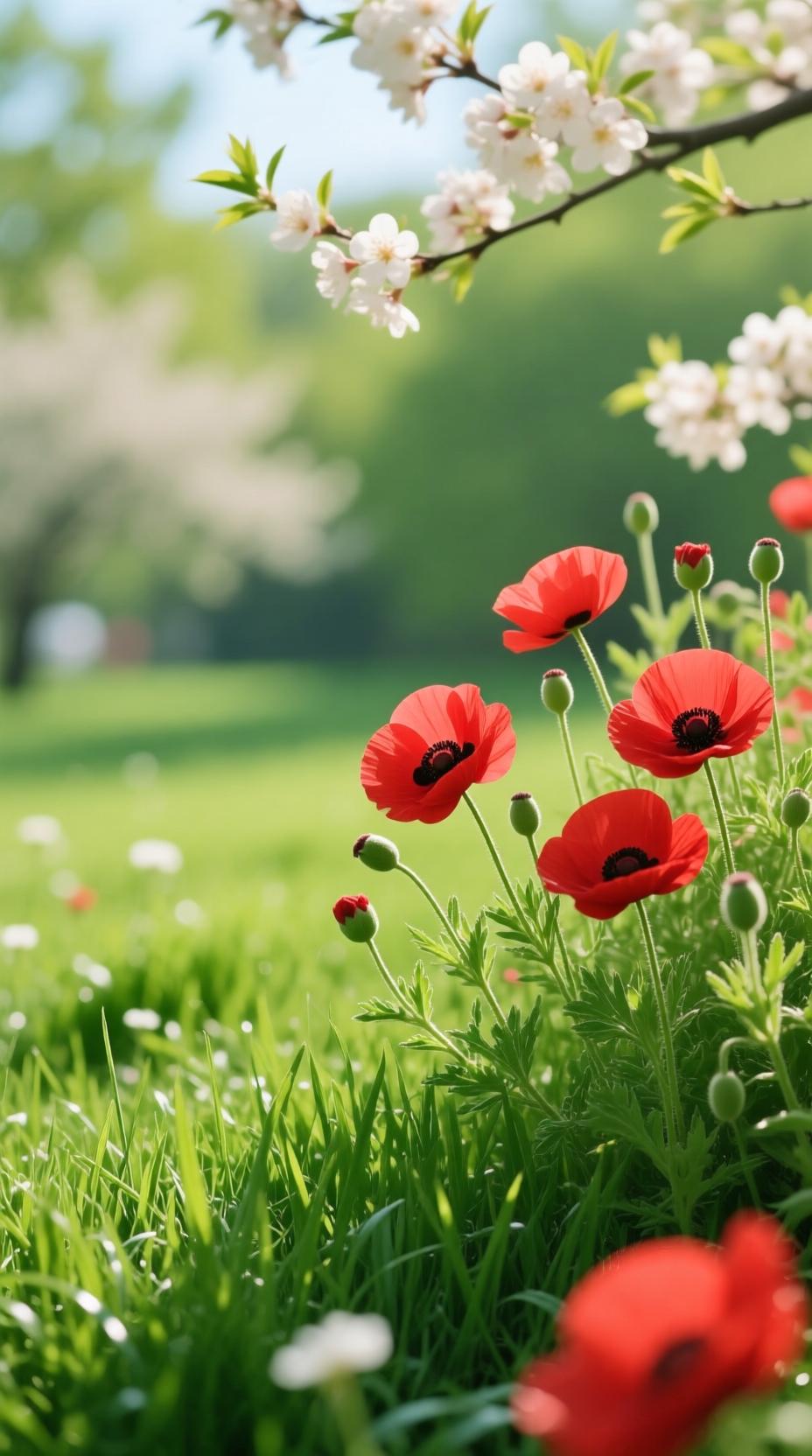 下联：春至草绿花红