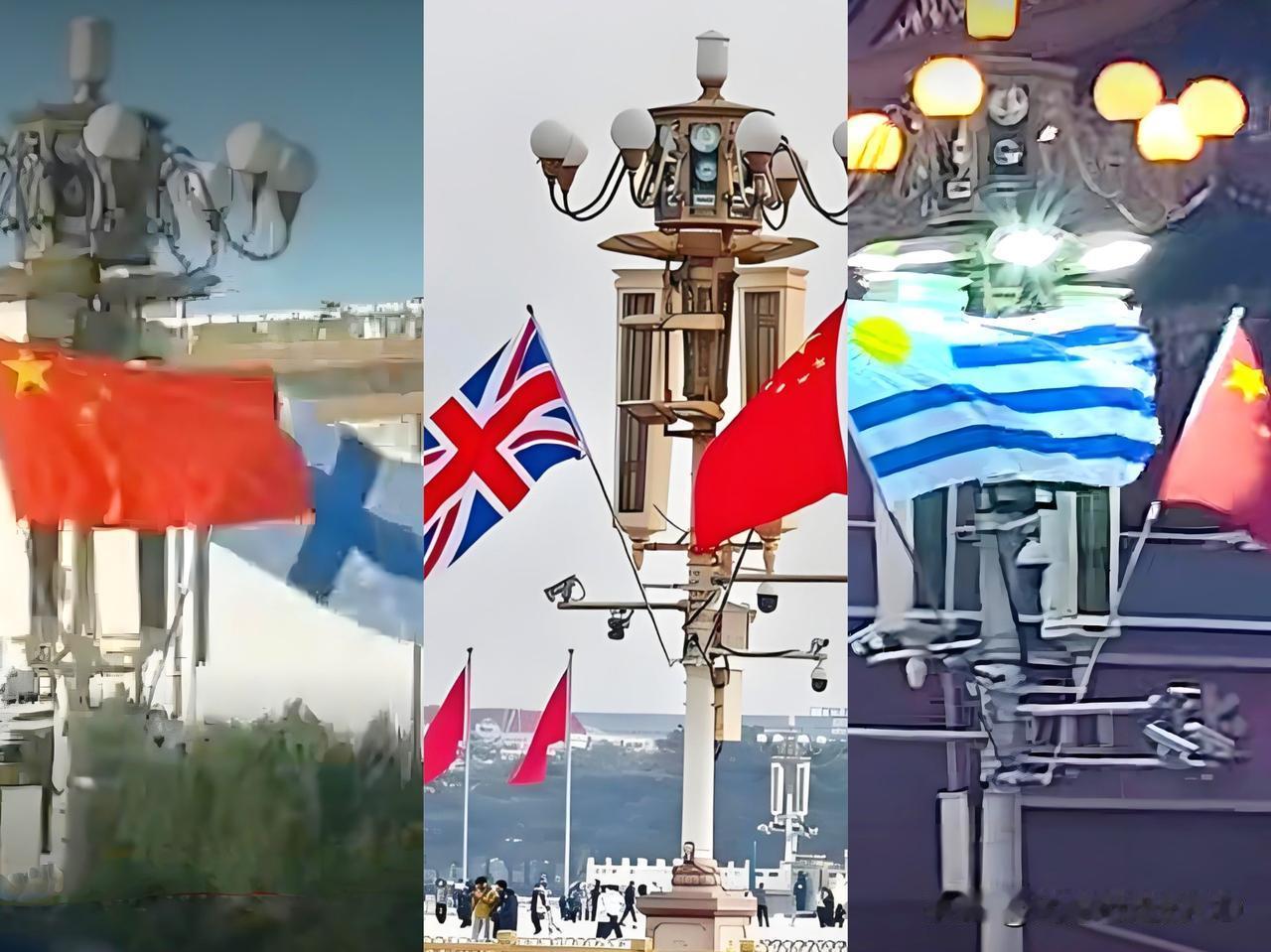 短短一周之内
天安门广场换了三批国旗
中国的外交热潮让世界瞩目