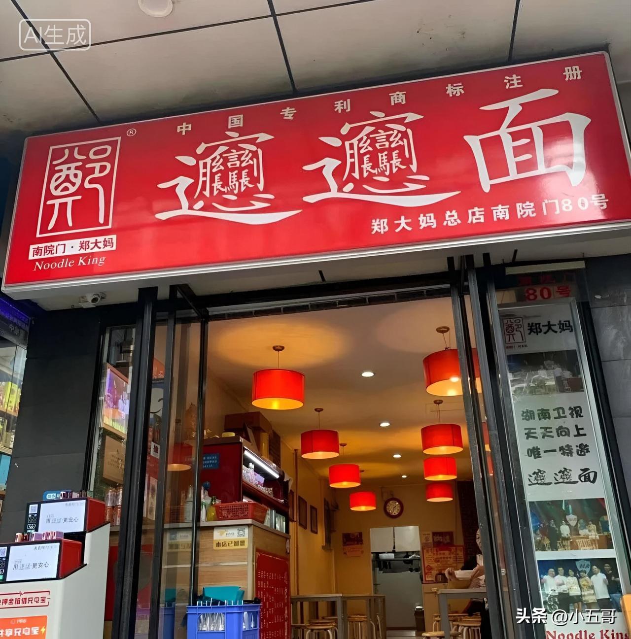 晚上和朋友去逛街，看到一家面馆，想请广大友友们看一下图片上这字读啥？在线求解！三