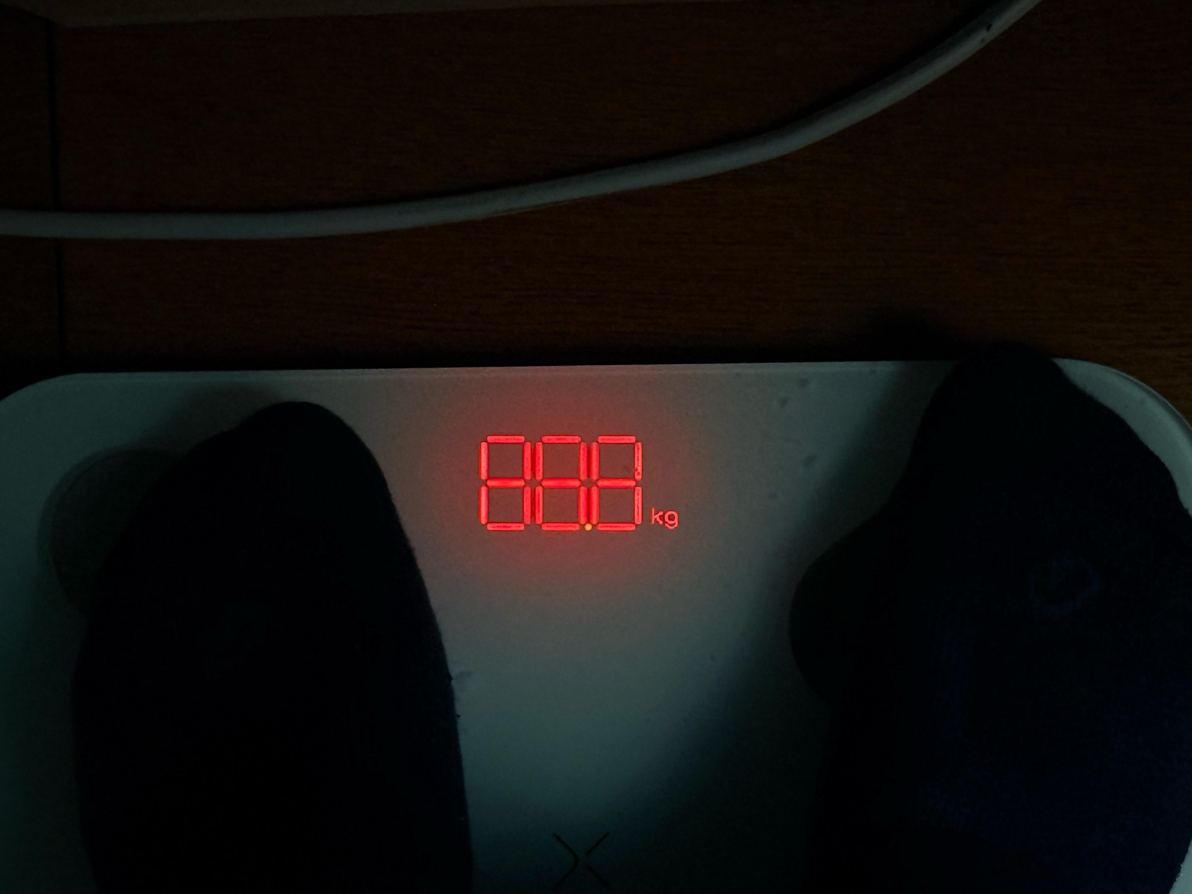 一定是称坏了，不然怎么可能全亮… 