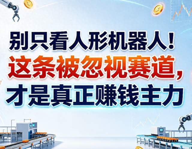 别只看人形机器人！这条被忽视赛道，才是真正赚钱主力
