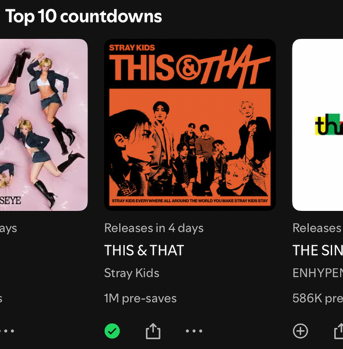 Stray Kids《THIS & THAT》Spotify预存数正式突破1️⃣