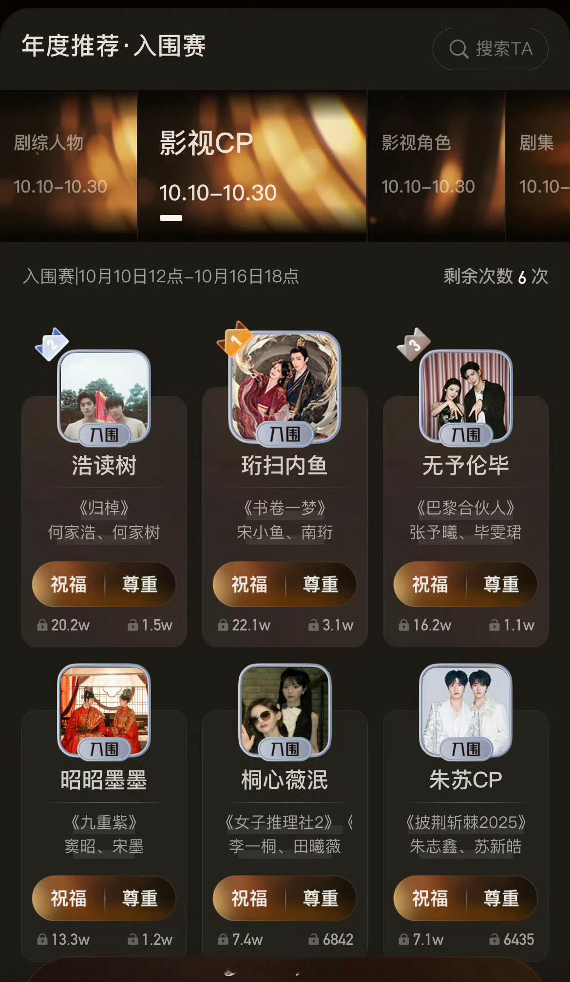 微博视界大会年度推荐“影视CP”榜单，李一桐、刘宇宁这对CP这么火的吗[哆啦A梦