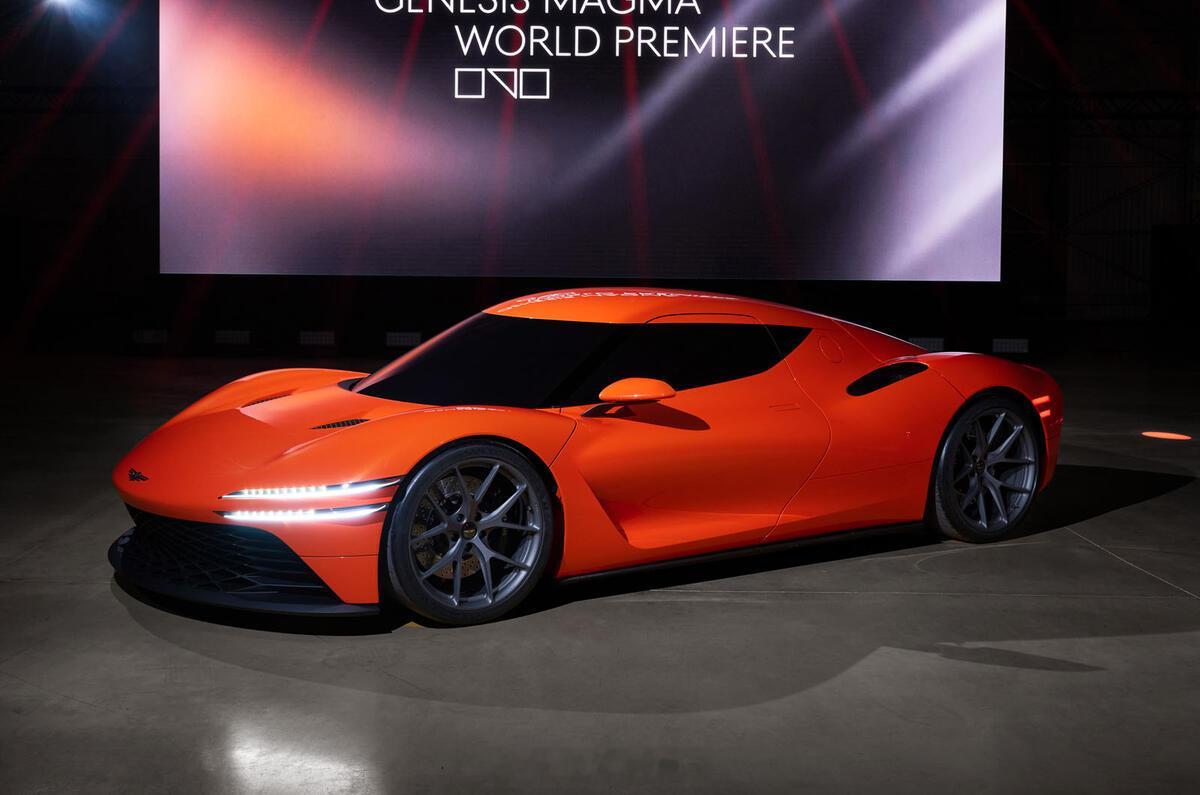 新款捷尼赛思Magma GT概念车的概念图亮相，目前还没有公布任何技术细节，据说