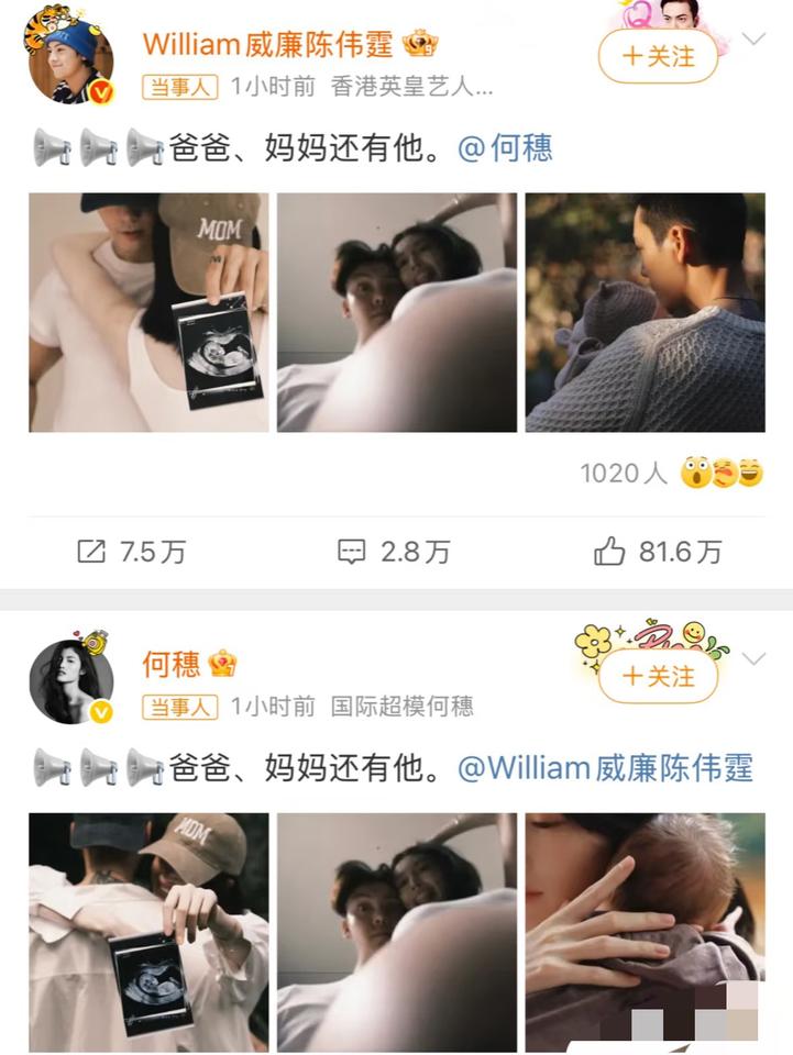 哈哈哈哈哈哈哈哈哈哈哈哈哈哈
​这届网友太有才了
​看到陈伟霆官宣有孩子，第一反