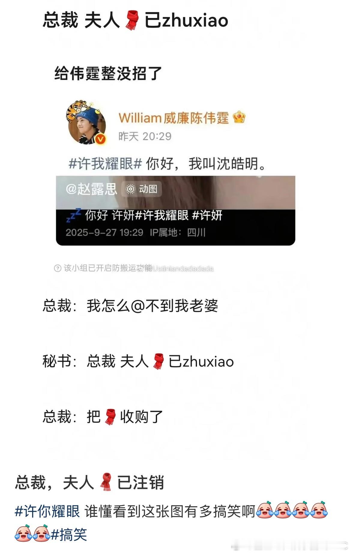 赵露思 陈伟霆跨平台剧宣[流鼻血] ​​​