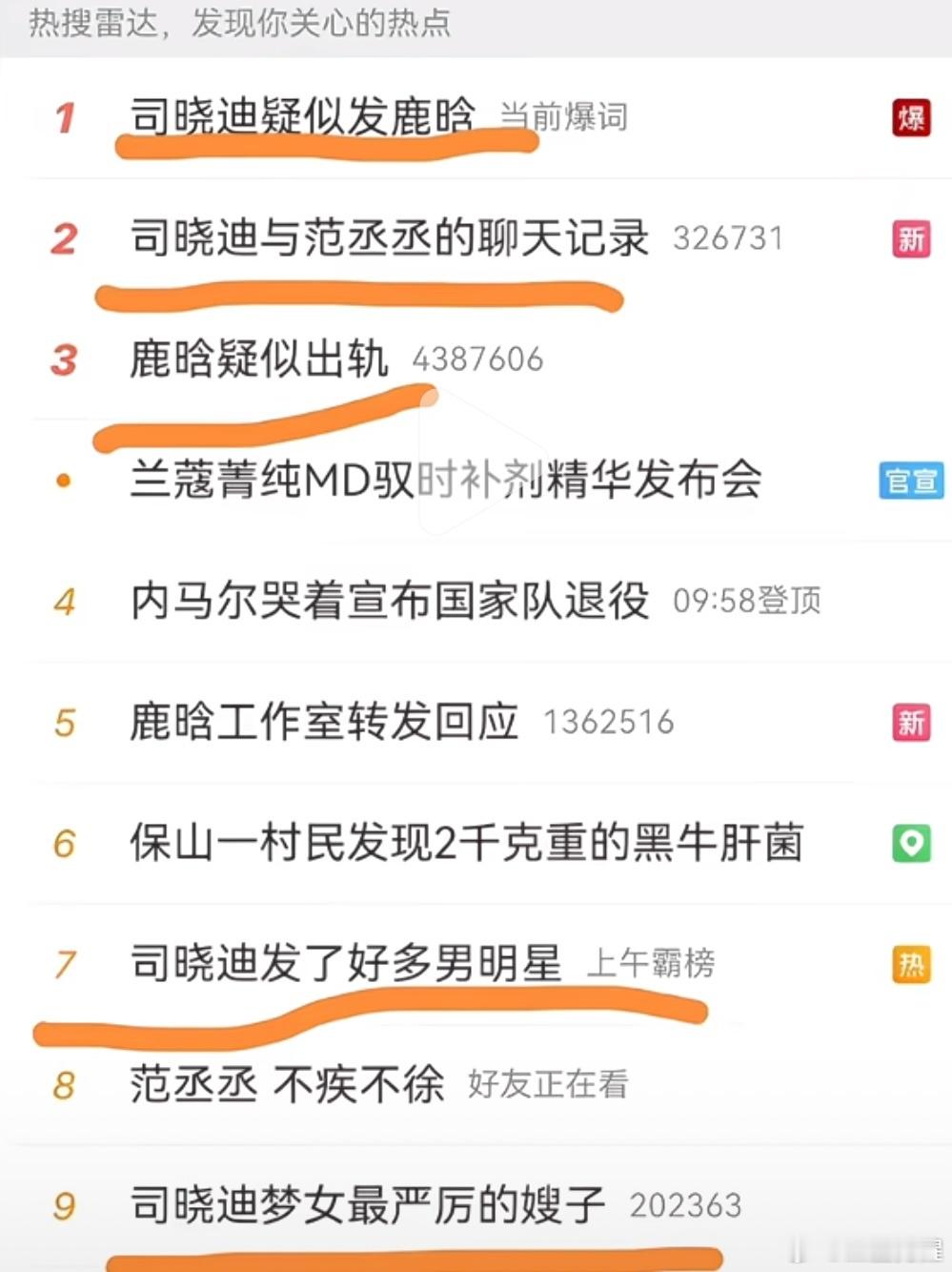范丞丞拉黑司晓迪看看今天的热搜都让这个叫司晓迪的占了大半，范丞丞拉黑这一操作再机