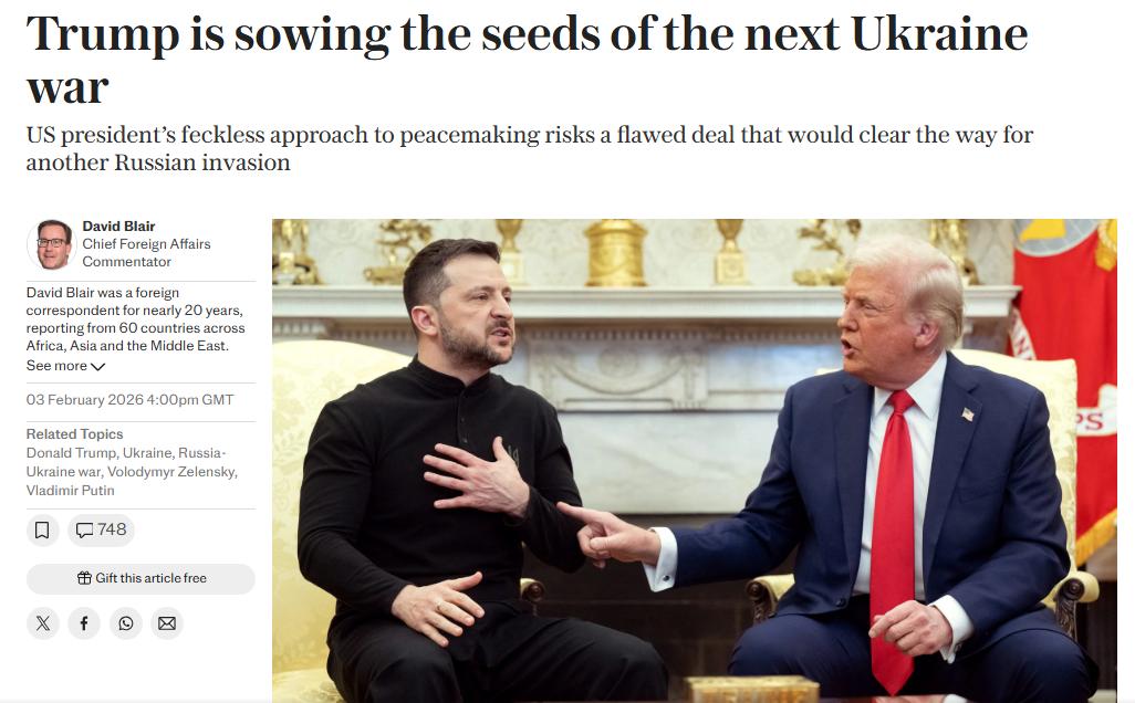 美国总统特朗普在竞选期间承诺的在24小时结束的俄乌战争，已经进入了第1443天。