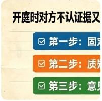 开庭时对方不认证据又拿不出反证？别慌，教你三招反制！
 
开庭最憋屈、最常见的场