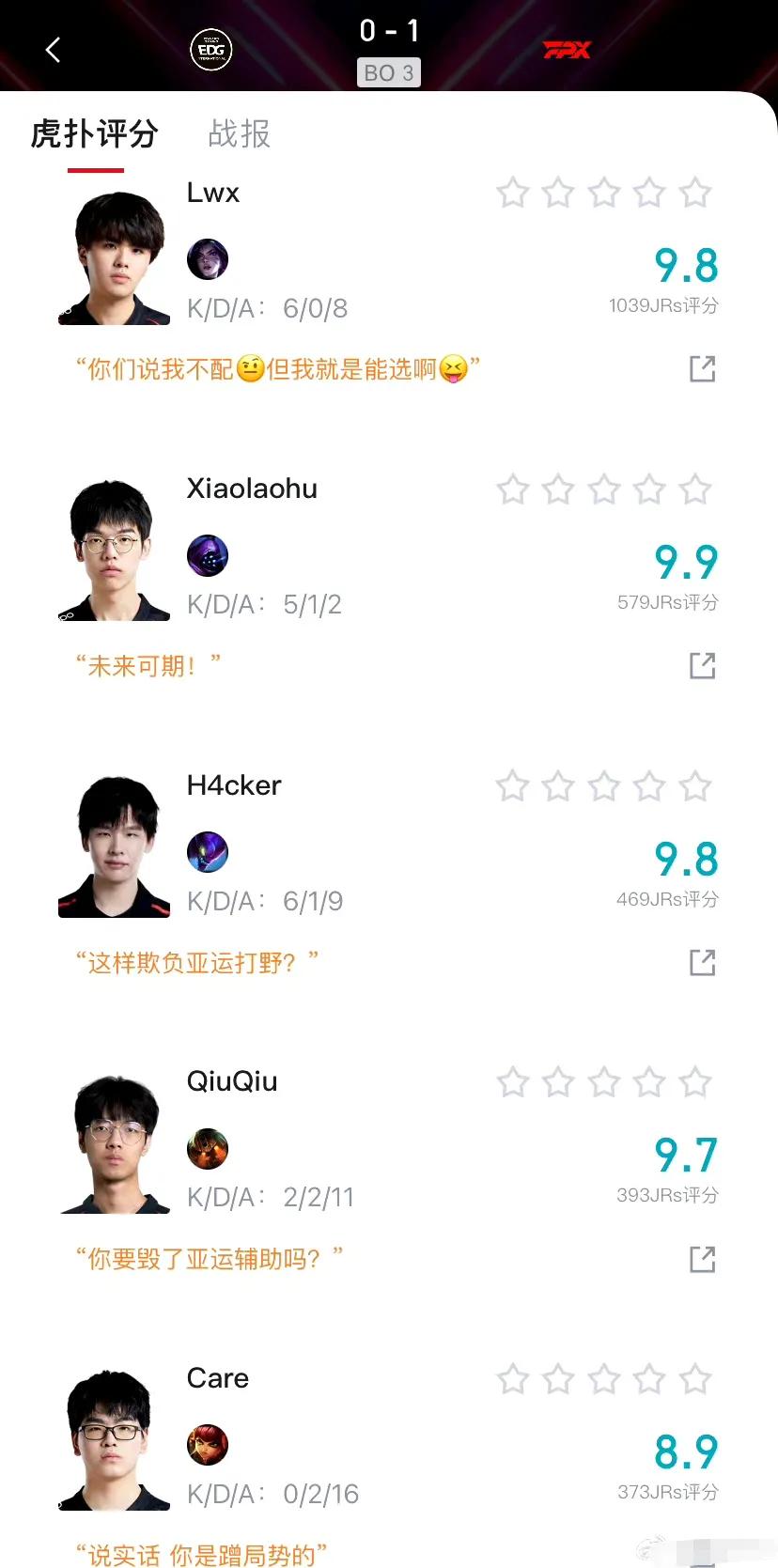 Lwx已经赚麻了！
虽然FPX被EDG让一追二了，但第一把确实赢得漂亮，lwx也
