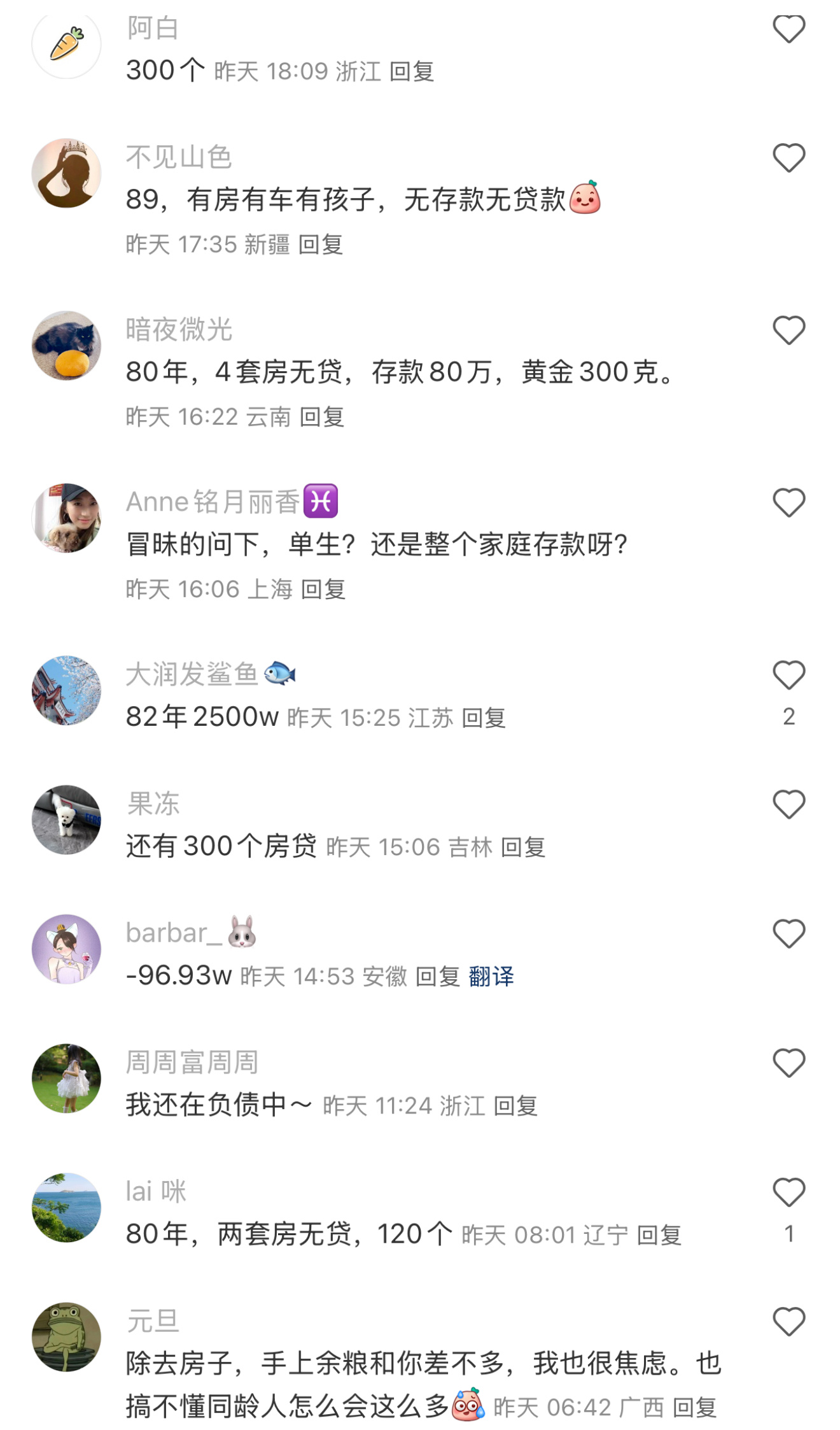 某App关于80后目前实际都有多少存款的问题。 ​​​