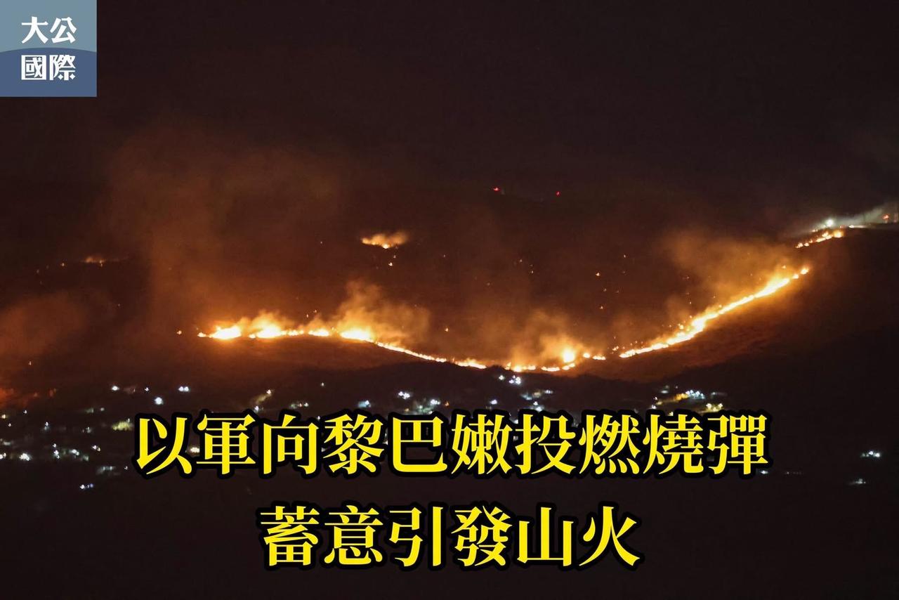 【观世界】【以军向黎巴嫩投燃烧弹 蓄意引发山火】

英国《卫报》12日披露，以色