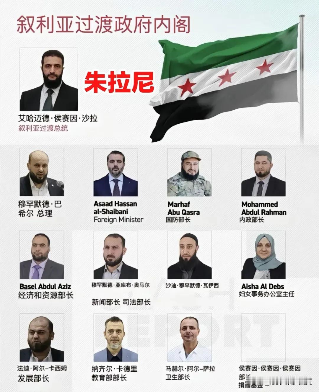 叙利亚临时过渡政府新政权，在当地时间12月23日已经宣布正式成立，其班底也已基本