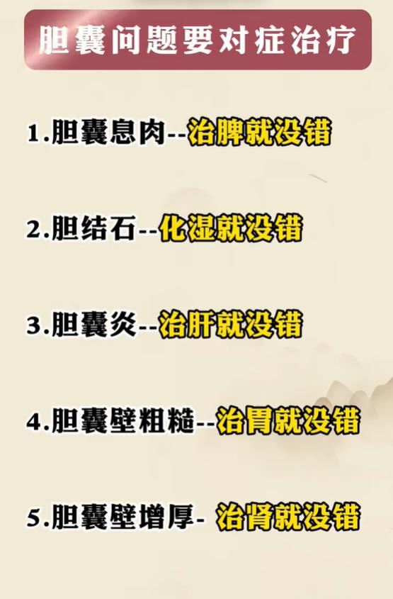 中医辨证调养胆囊：五种胆囊问题分属不同脏腑