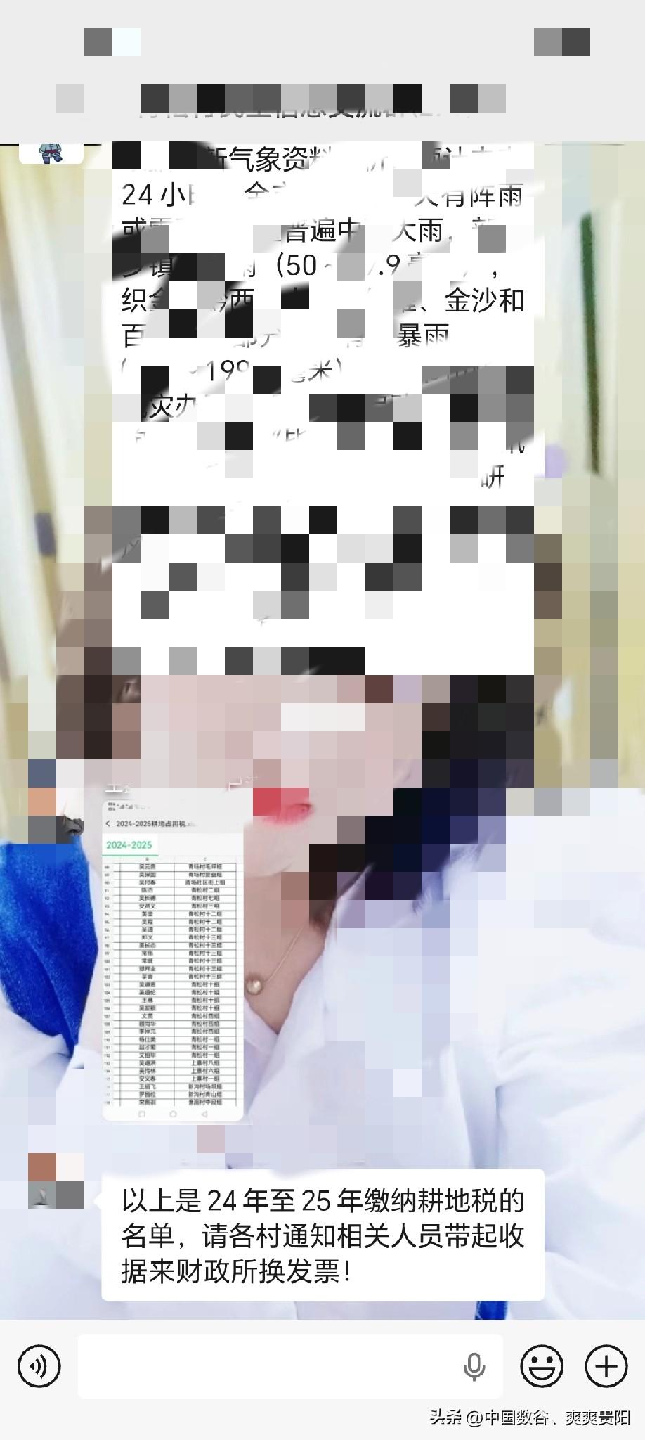 本村信息群耕地需要缴纳税么？

第一次在群里看到缴纳耕地税名单，
有没有知道的！