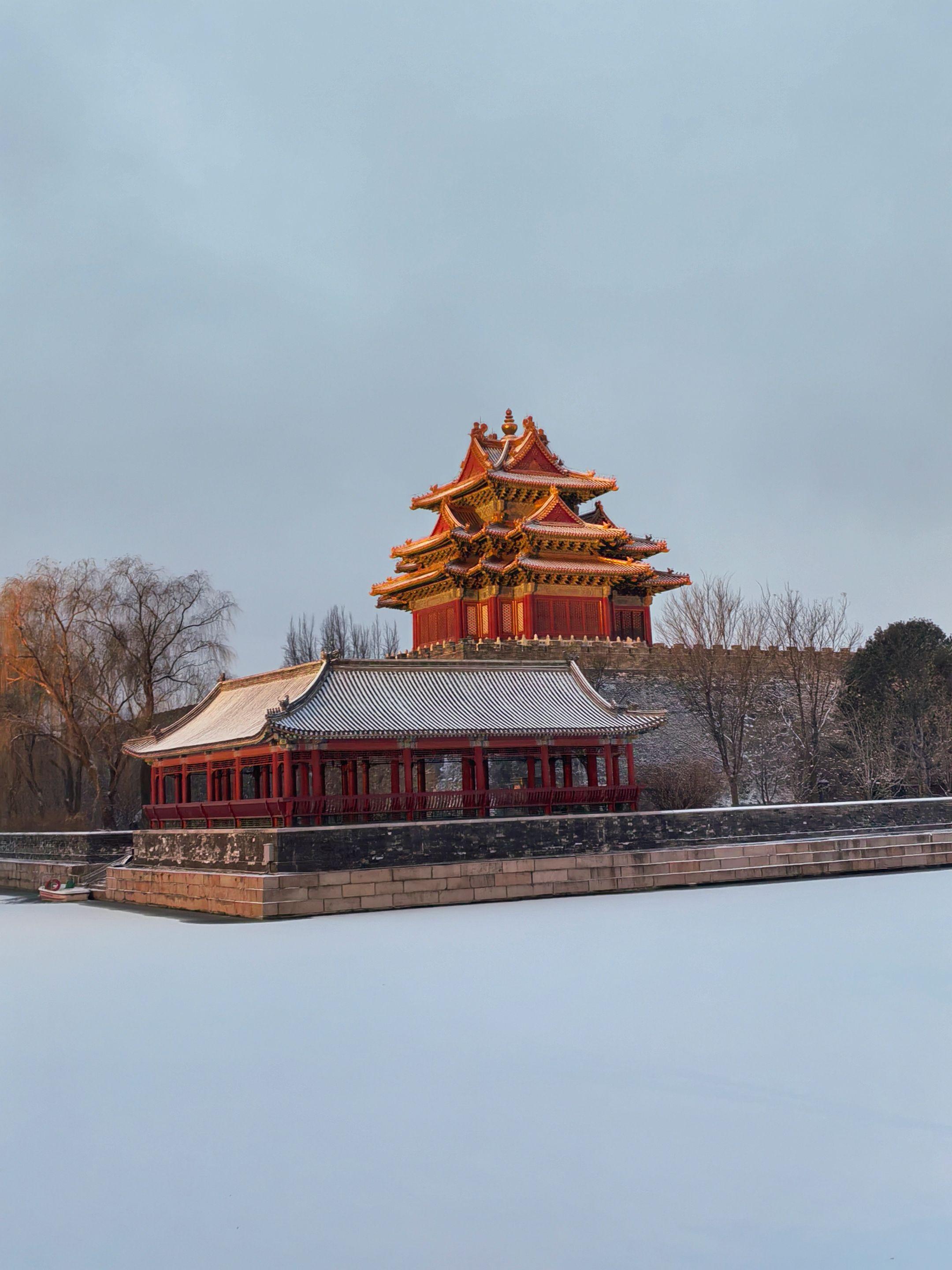 冻僵了手指，拍照到今年故宫第一抹雪色。分享一下你拍到的北京初雪。