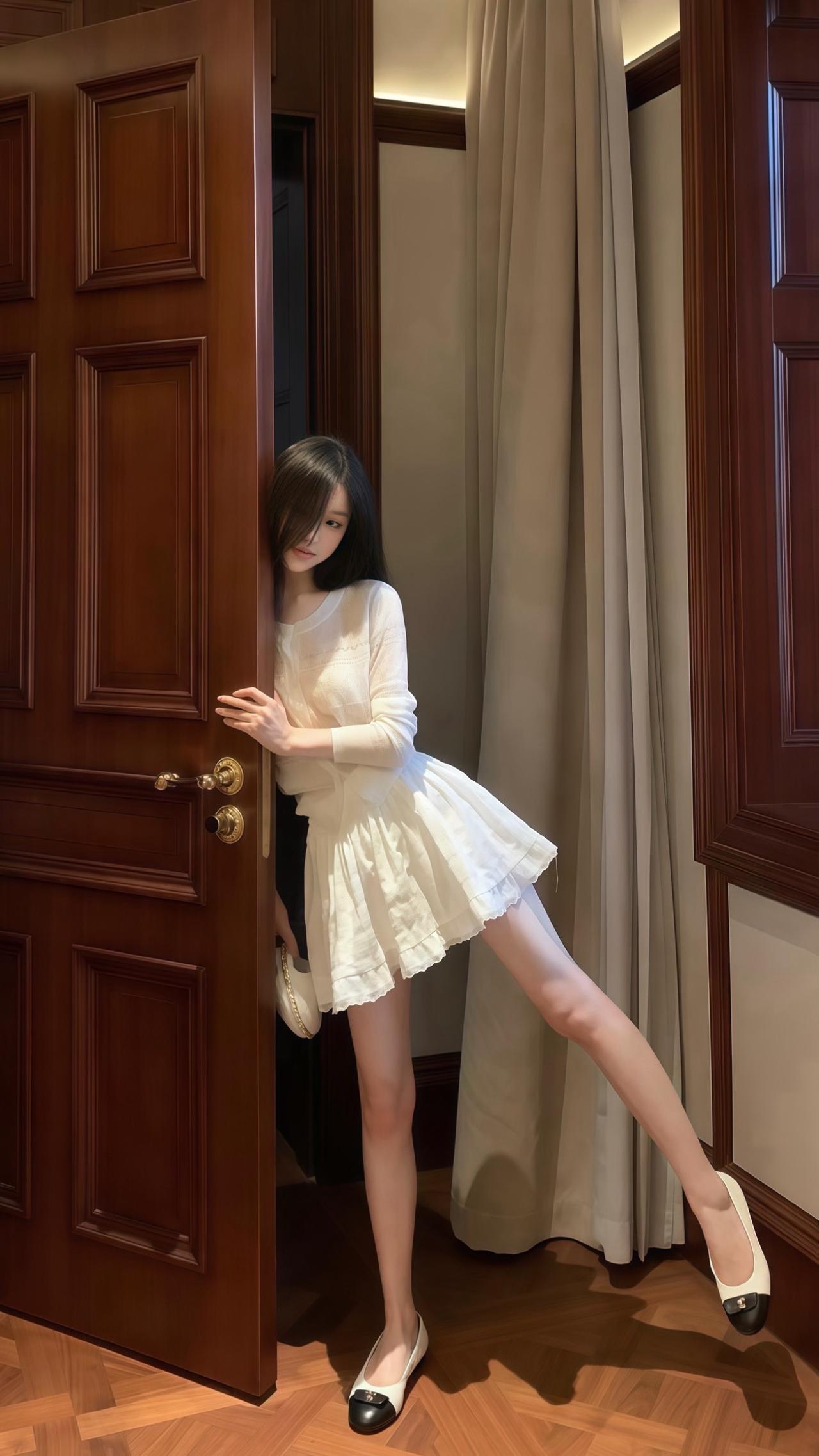 白月光穿搭仙女穿搭 软妹裙 无法拒绝温柔感小裙子 白色蕾丝裙套装