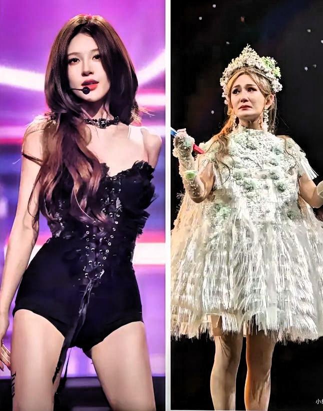 赵露思和谢娜同时开演唱会，一个唱跳三小时带原创英文歌，一个从头到尾最拿得出手的还