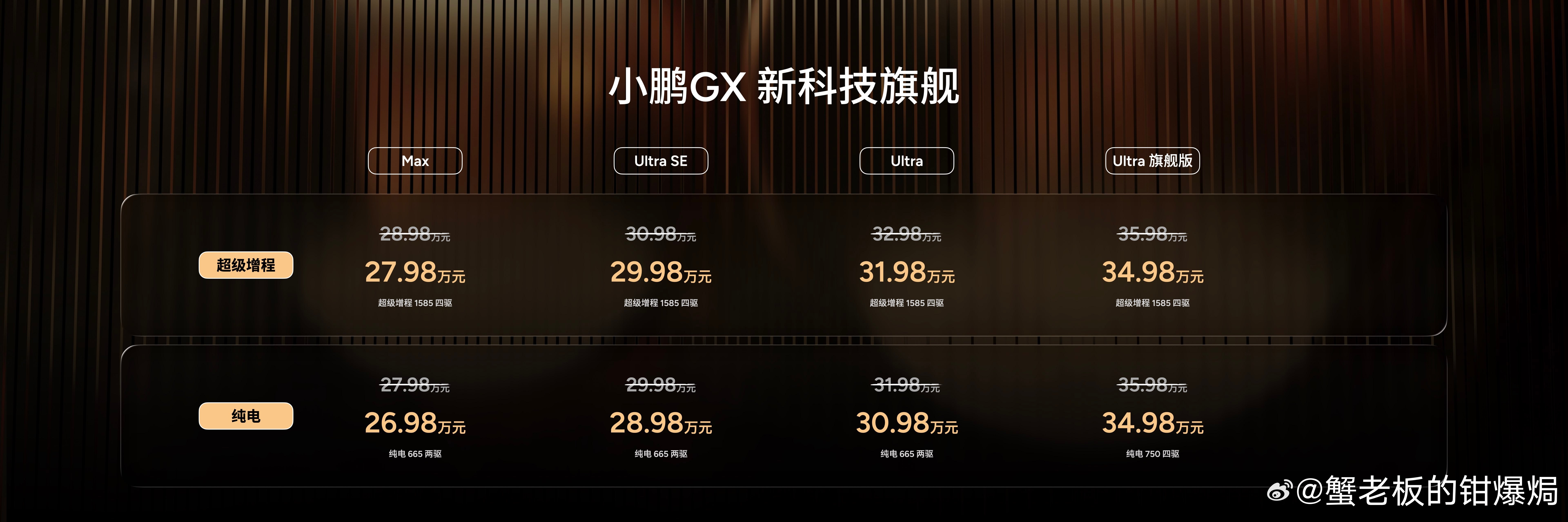 小鹏GX价格炸裂新科技旗舰小鹏GX上市26.98万元起26.98万起直接对标50