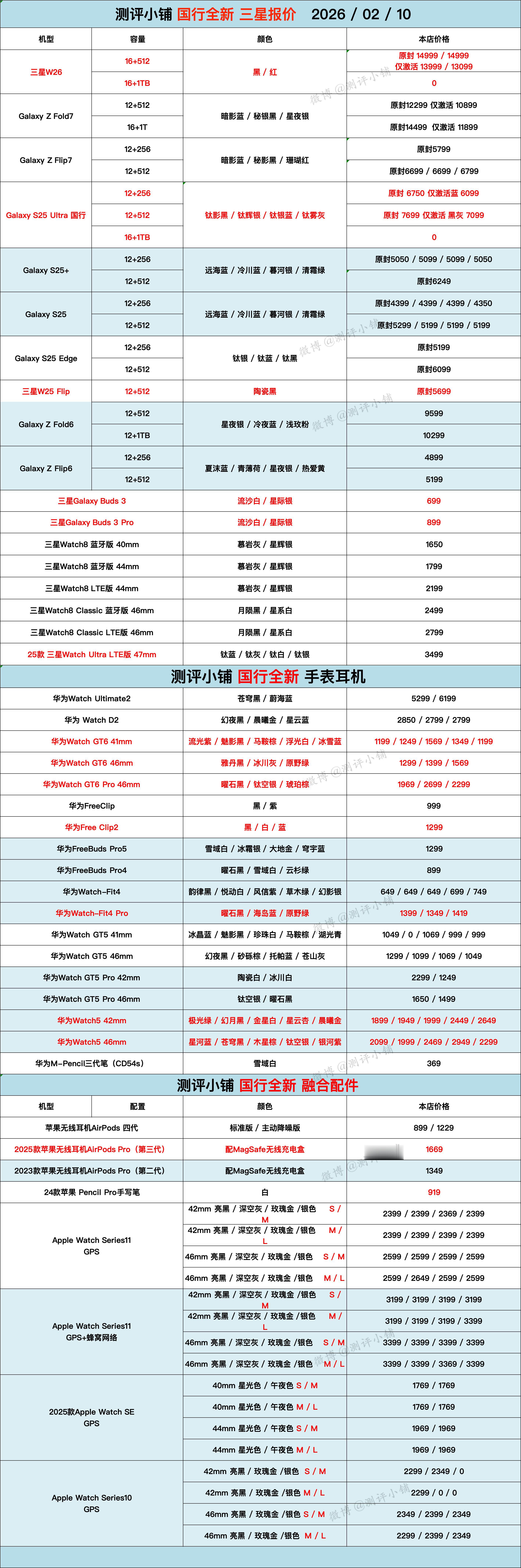 02-10国行全新机。华为Mate80Pro Max、Mate X7、Mate7