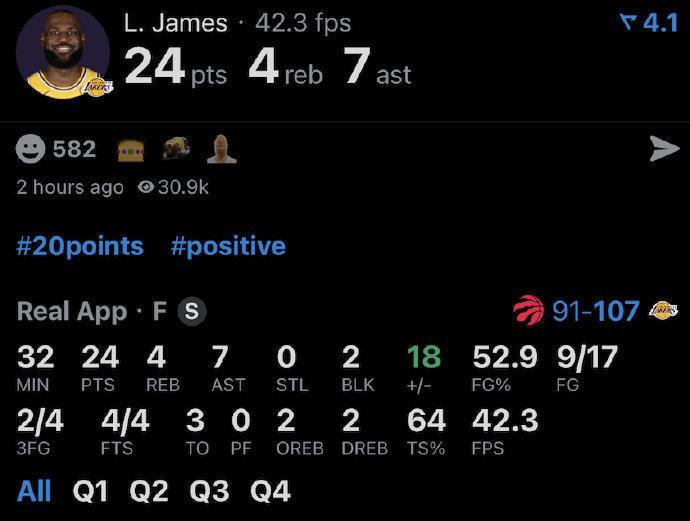 如何评价今天詹姆斯的表现？湖人战胜猛龙