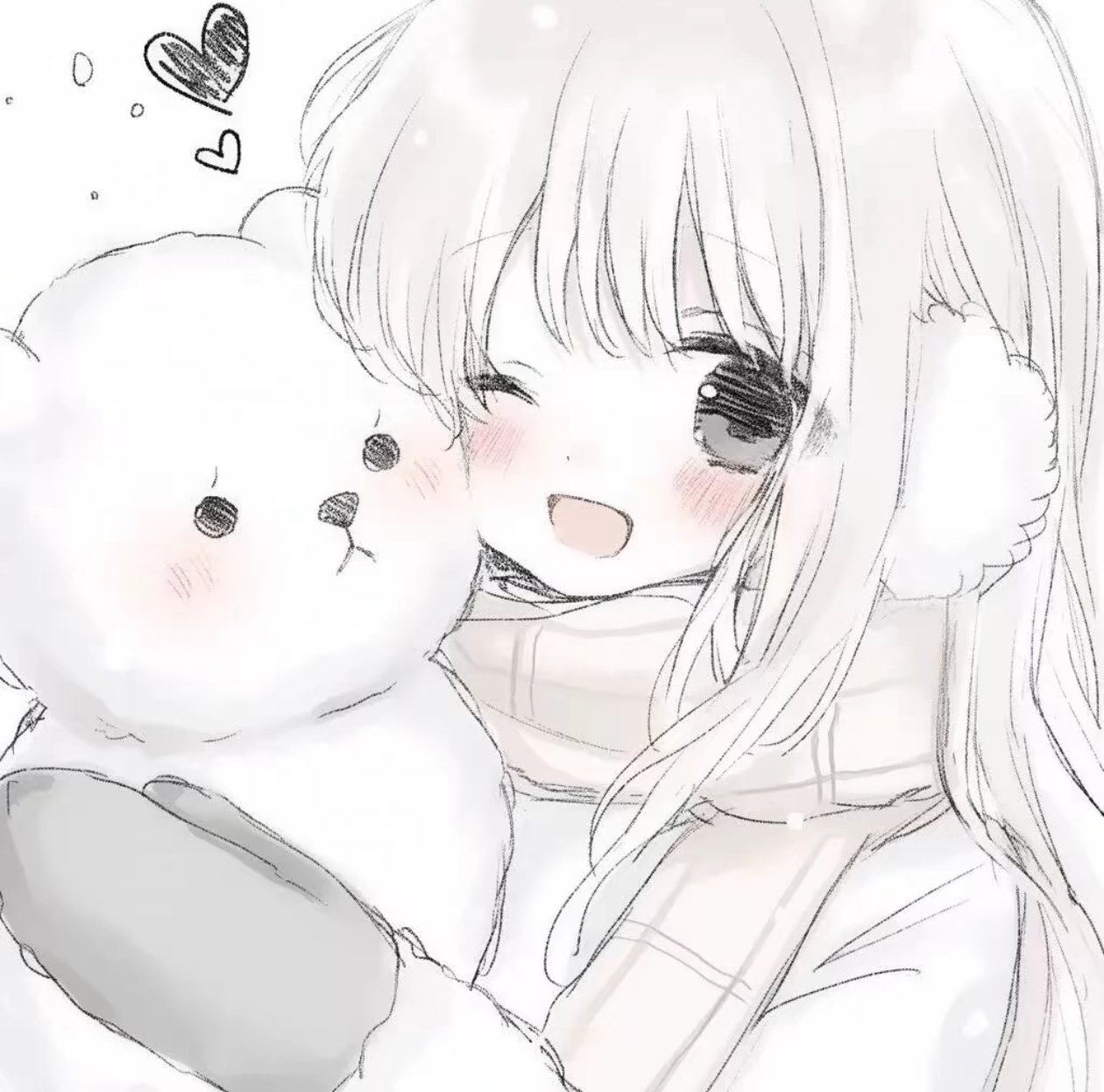 头像推荐/动漫女生/冬季氛围感女生头像 