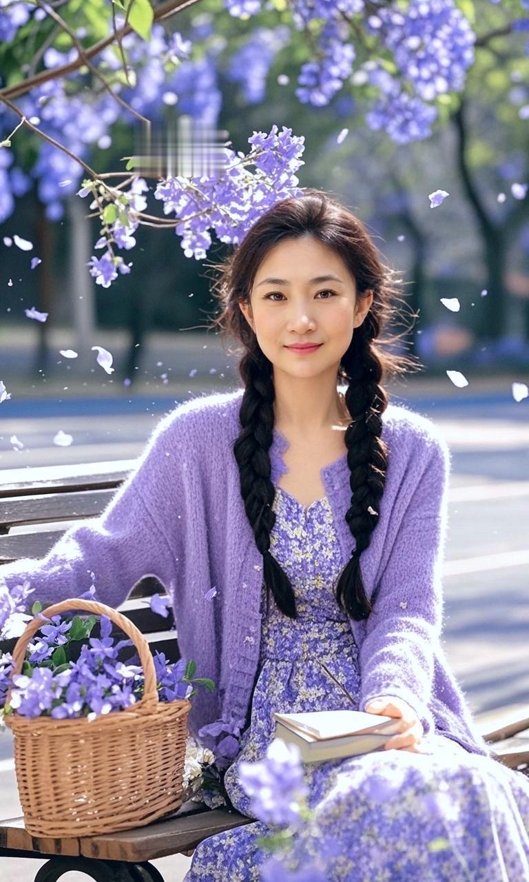 紫韵佳人盼友 春来一季，心生欢喜。愿我们所求皆可愿，所盼皆可期，所有美...