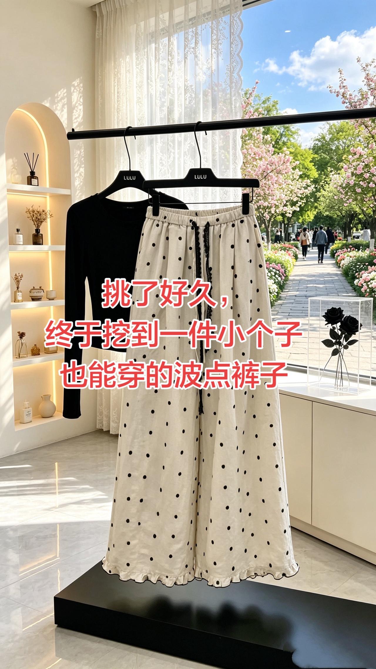 波点休闲裤休闲百搭显瘦显高显腿长 谁穿谁好看
